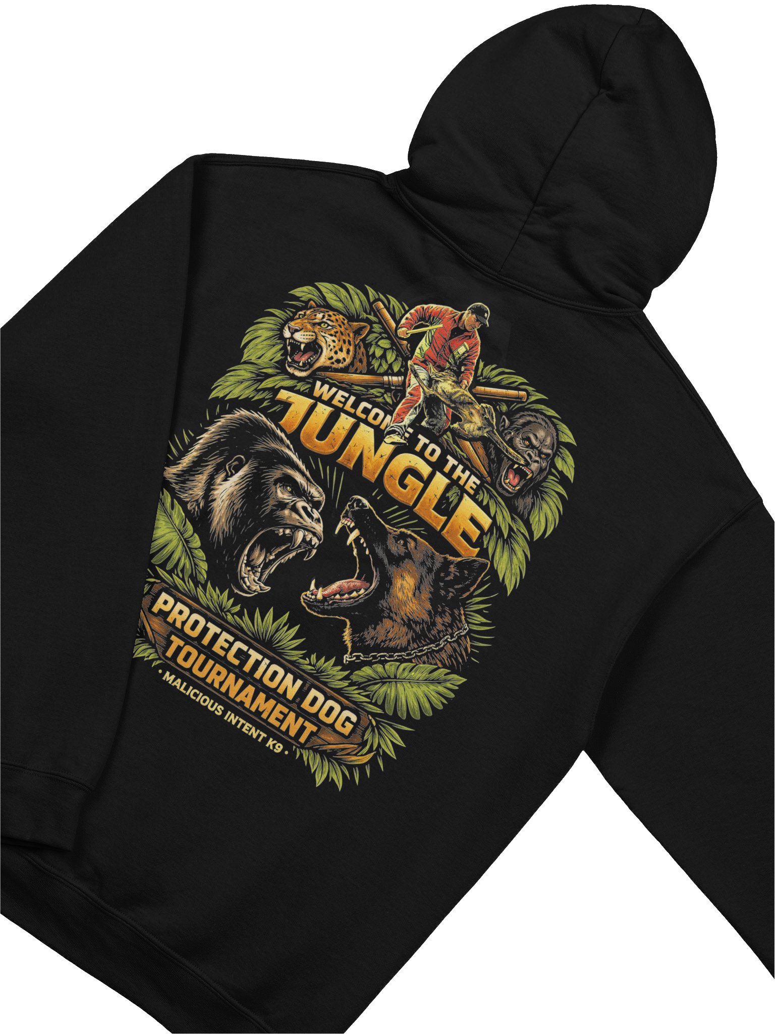 Welcome to the Jungle Protection Trial - Back and Chest Print Hoodie product image (1)