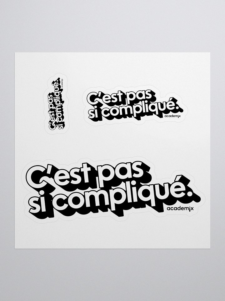 Sticker C'est pas si compliqué. Noir product image (1)