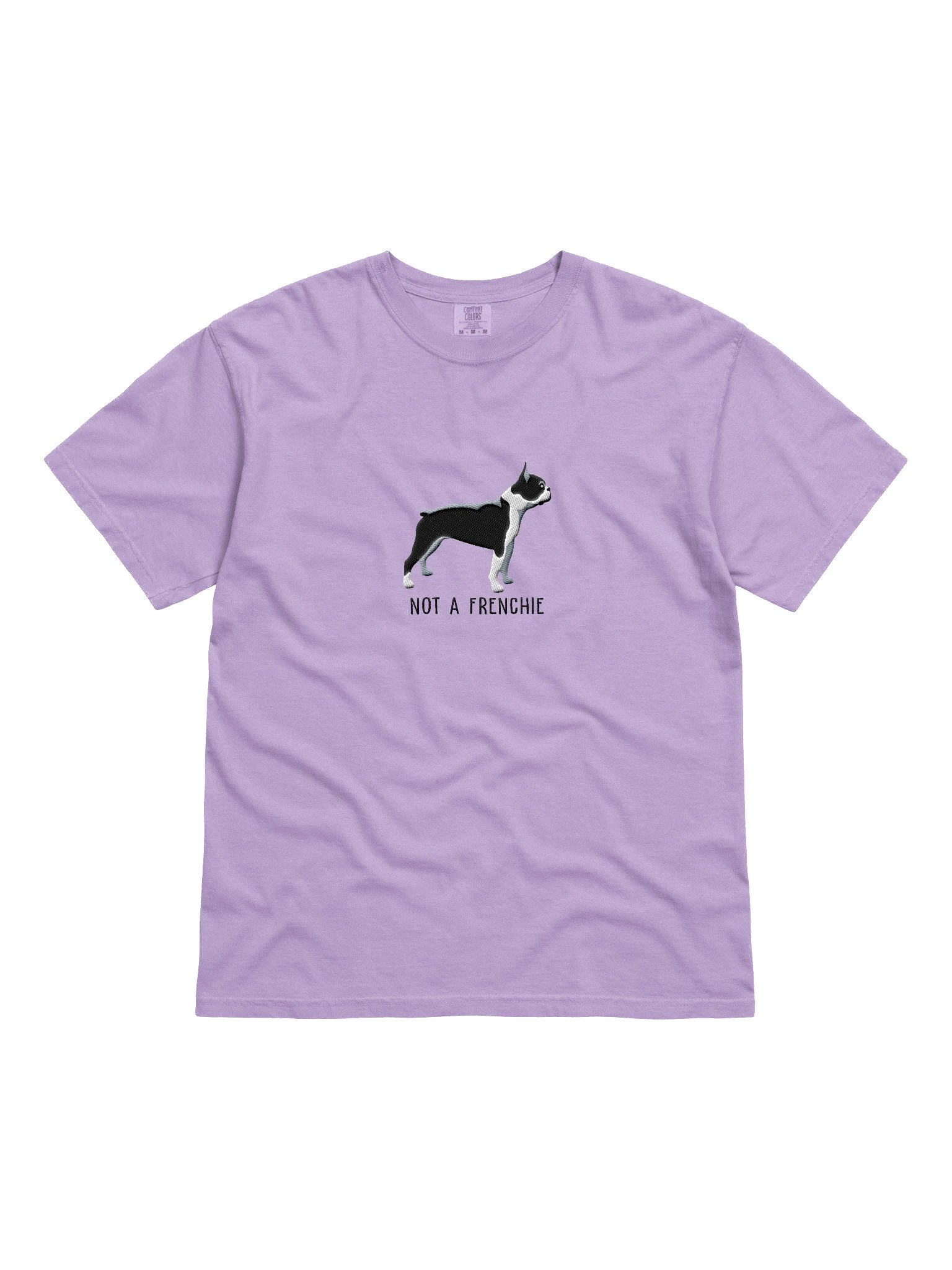 Not a Frenchie T-Shirt(Embroidered) of a Boston Terrier(Black & White) product image (4)