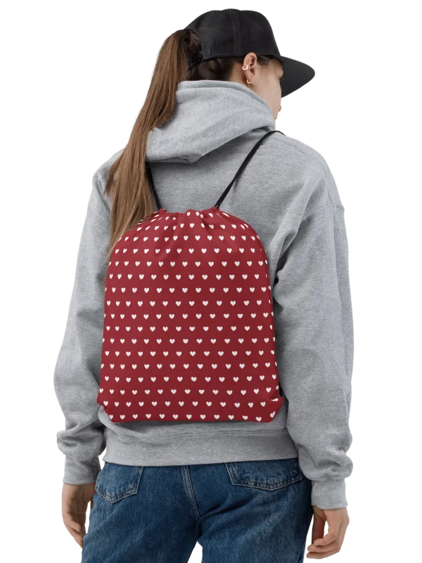 Little Love Dots Gym Drawstring Bag. product image (1)