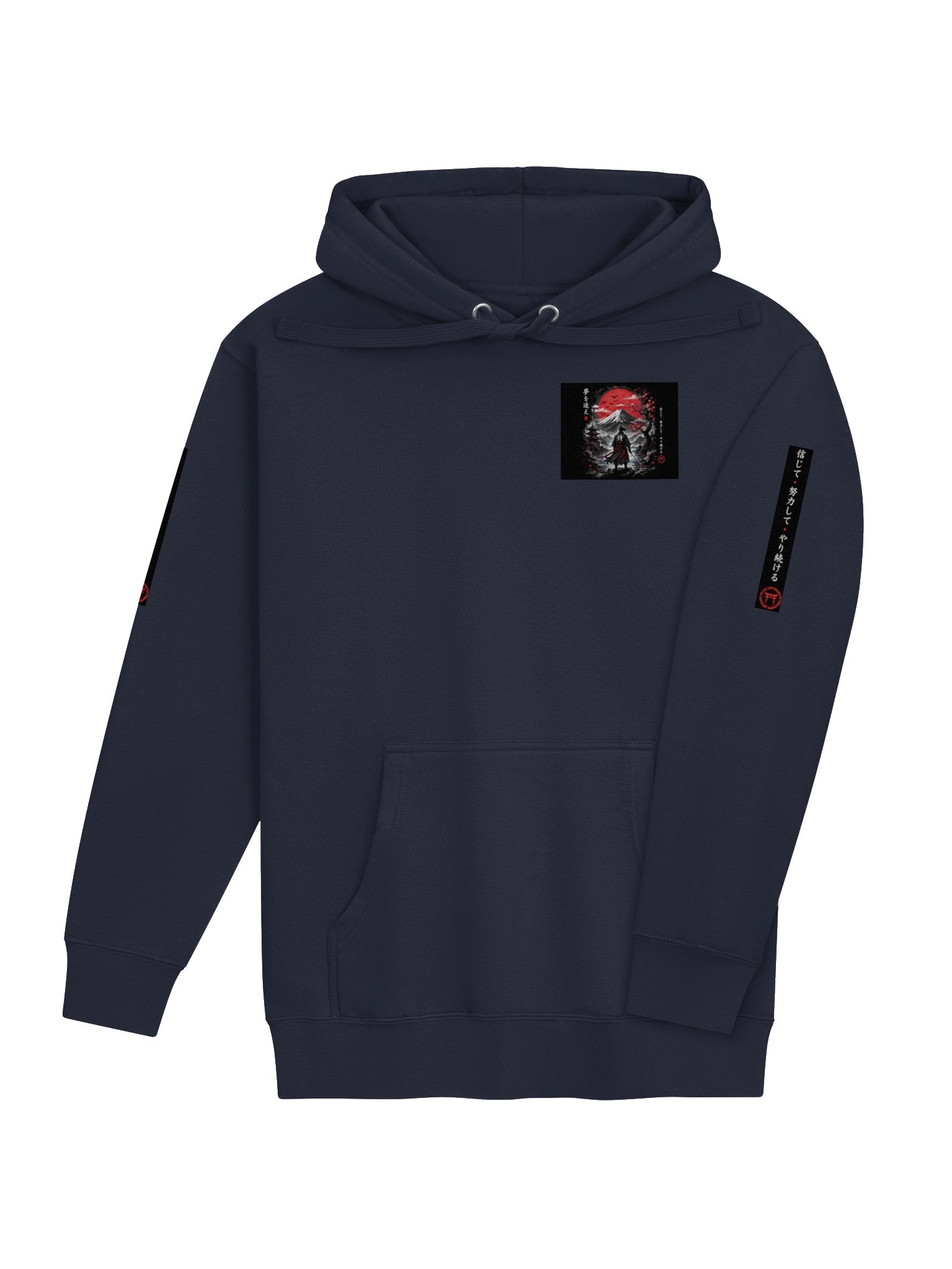 Japanese Samurai Mountain Hoodie – Red Sun Graphic Streetwear Sweatshirt product image (23)