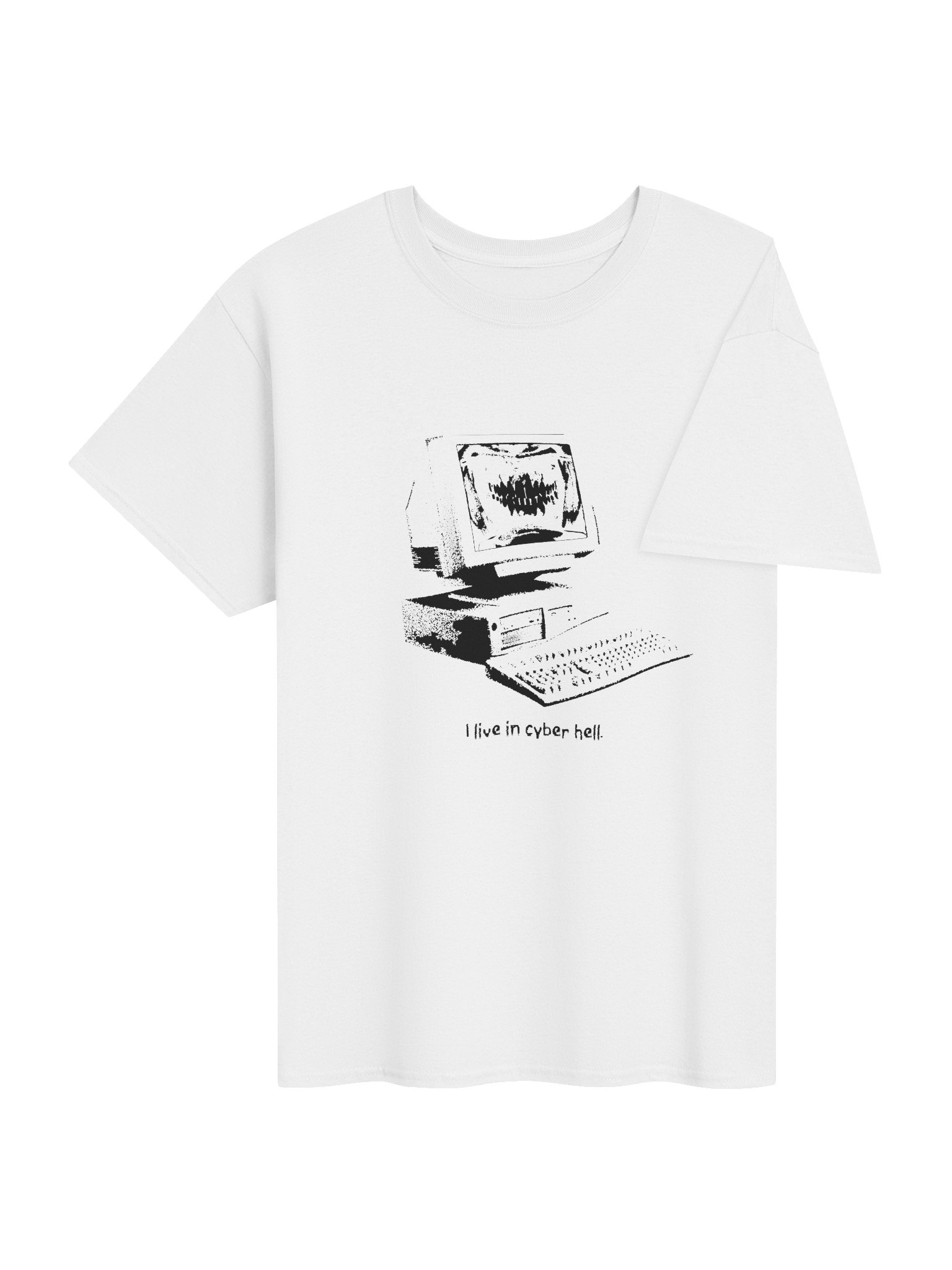 Cyber Hell White Tee product image (4)