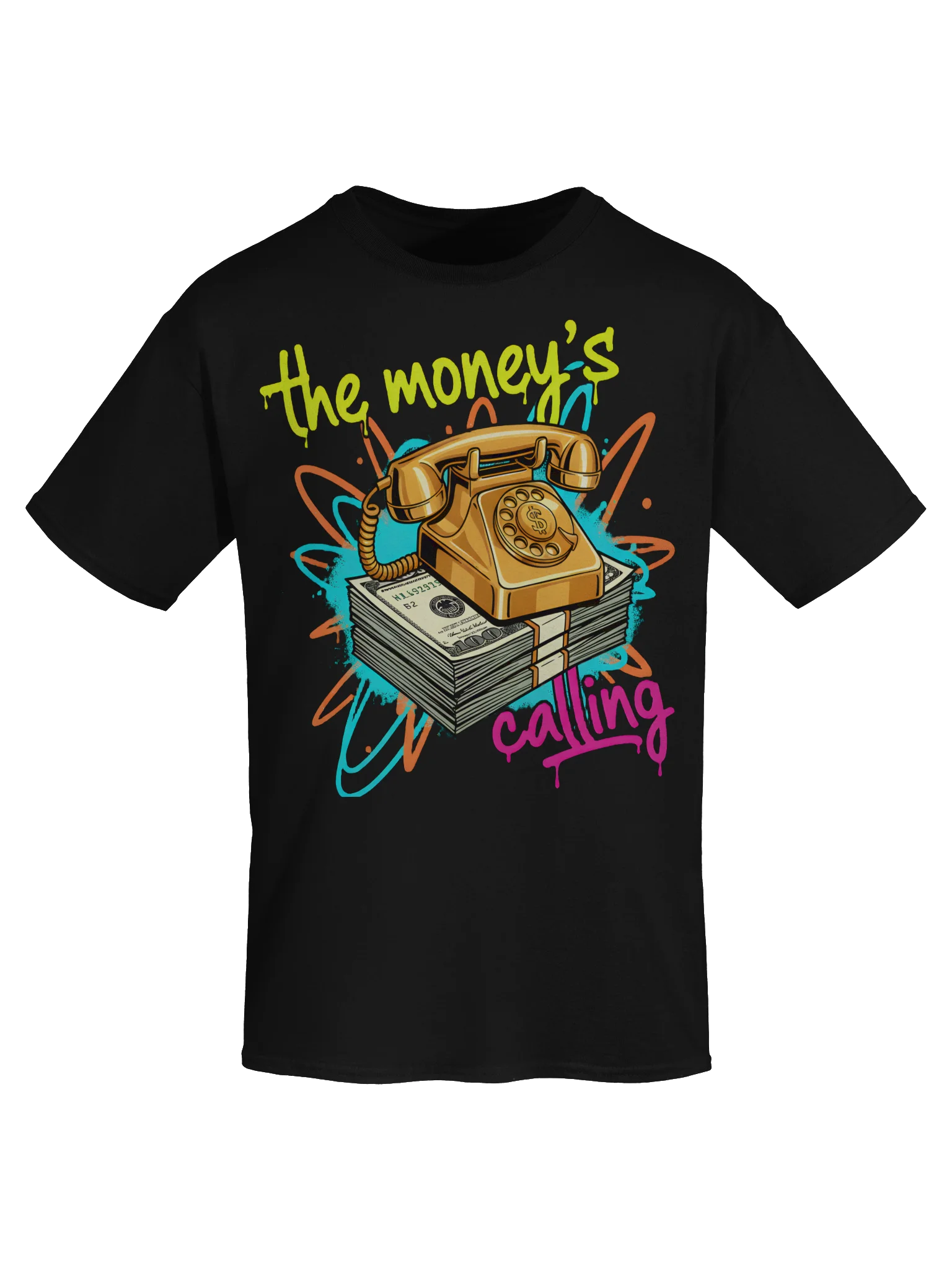 Money's Calling Golden Phone T-Shirt product image (7)