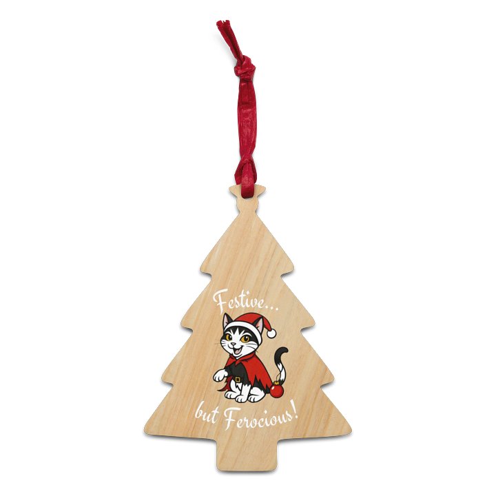 Ele "Festive but Ferocious" Wooden Ornament product image (2)