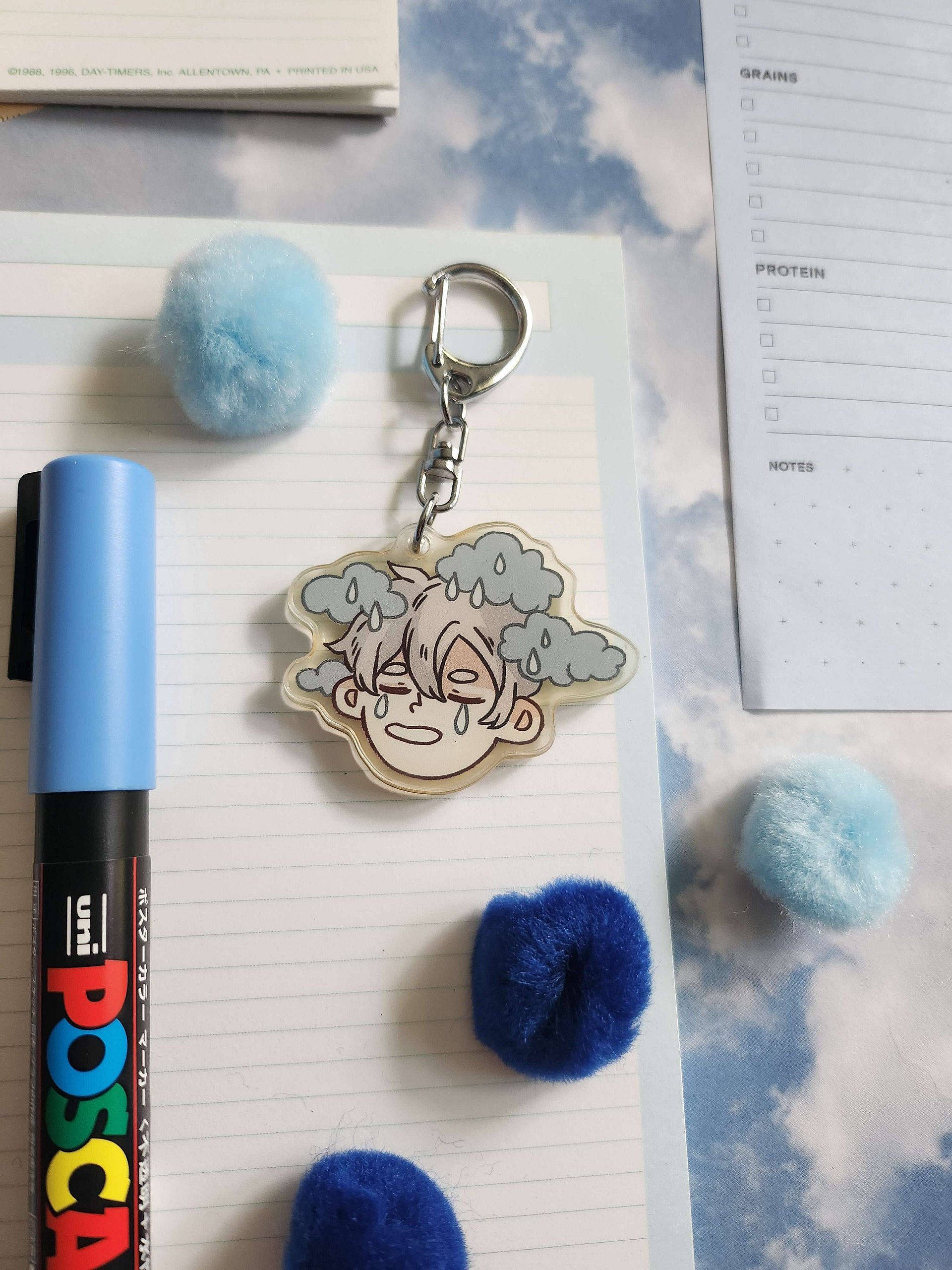 🟢Cloud Boy // Double Sided Acrylic Charm // ⚠️ LAST CHANCE SALE product image (1)