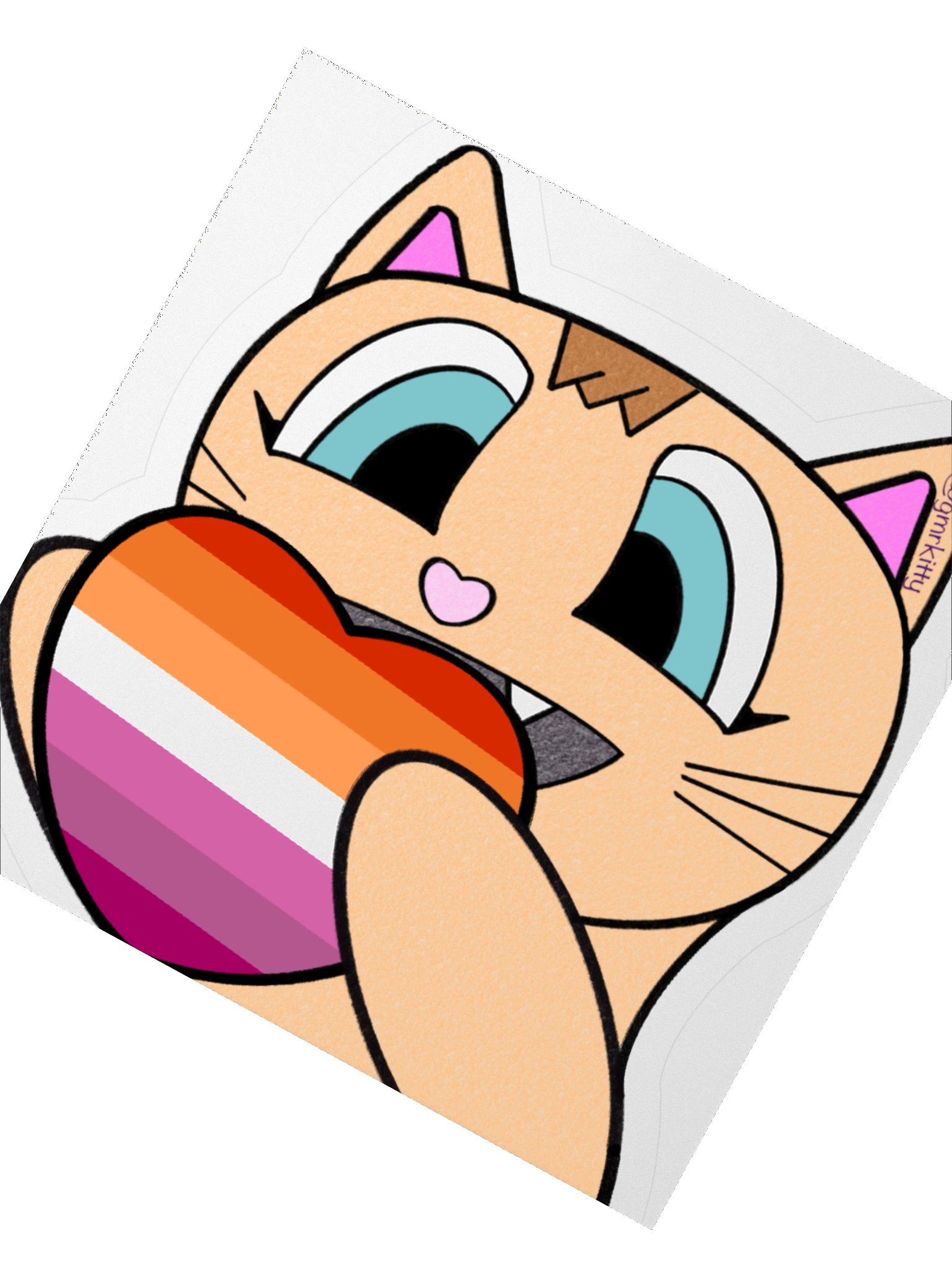 Lesbian Pride Kitty Sticker 02 product image (5)