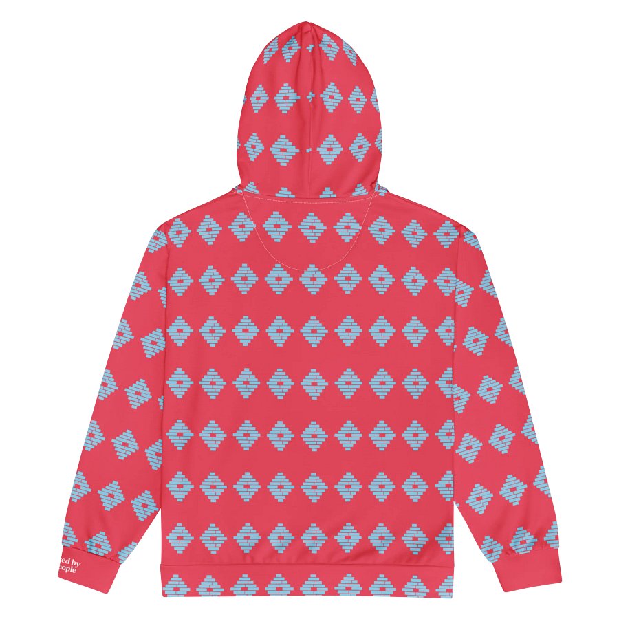 Powered by the People Zip Hoodie (Red/Blue) Image 4