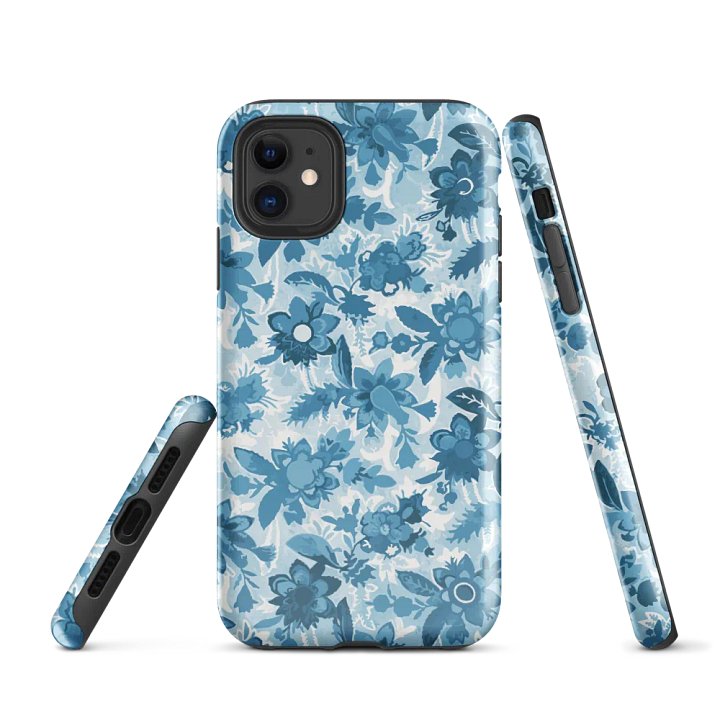 Blue Floral Fantasy Tough Case for iPhone® product image (1)