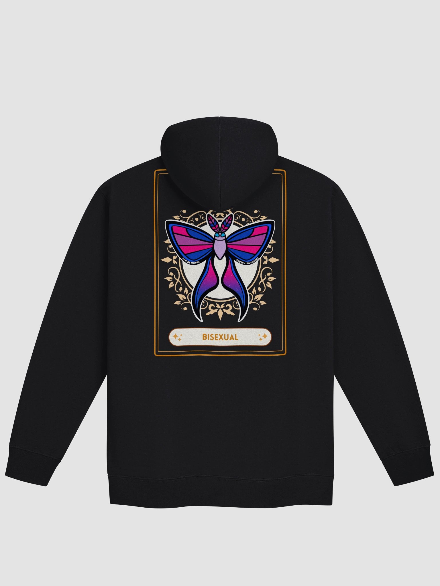 № 3 | BISEXUAL PRIDE MOTH | TAROT CARD STYLE | ZIP-UP HOODIE product image (1)