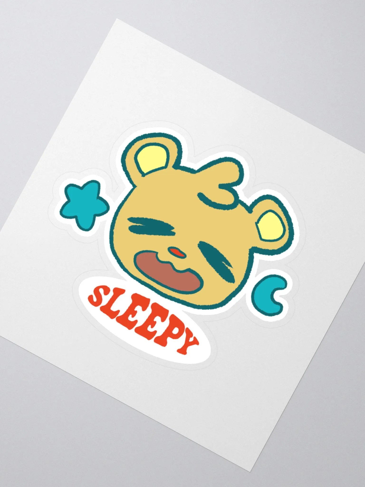Sleepy Bearic Sticker product image (2)