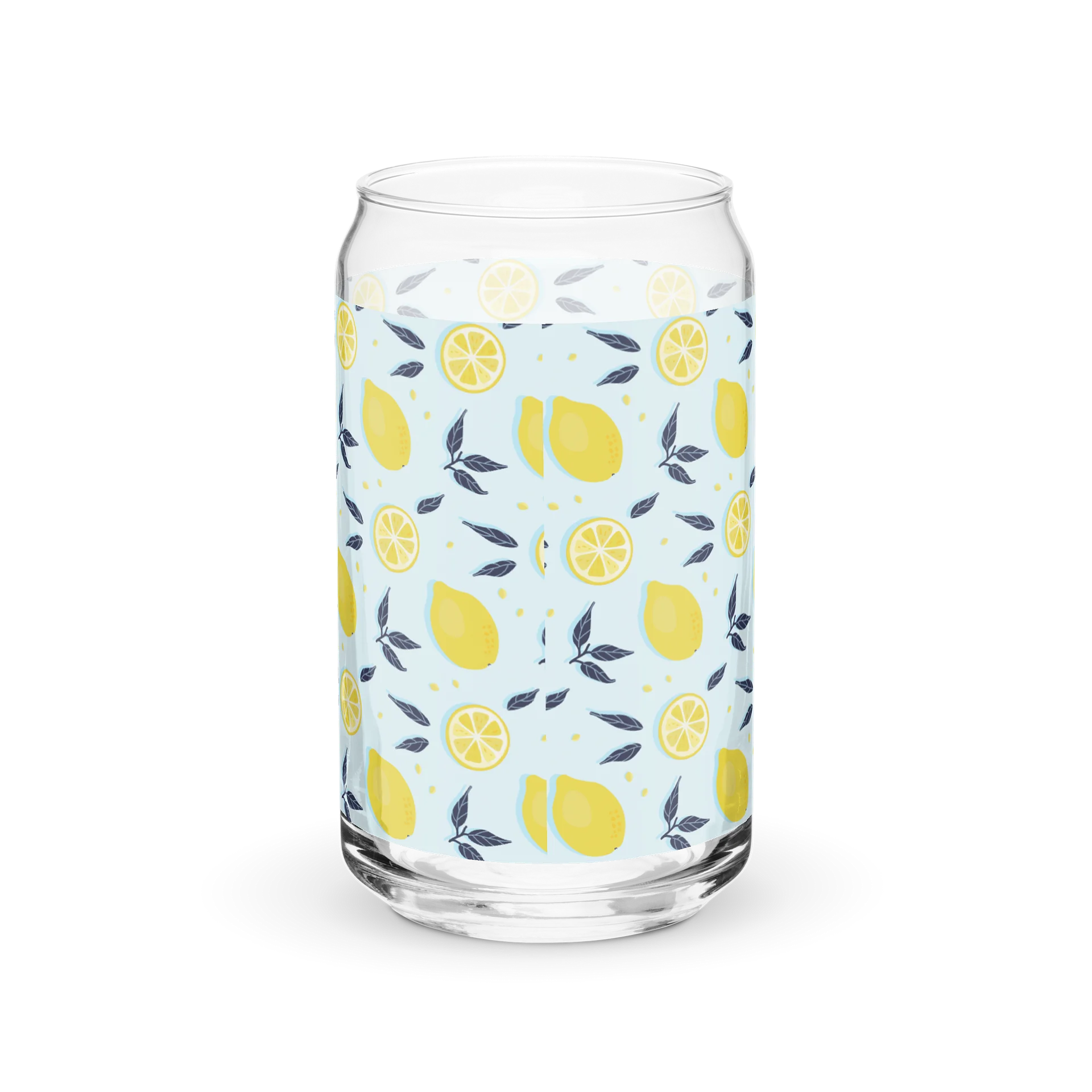 Stylish Can-Shaped Glass with Bright Lemon Print product image (2)