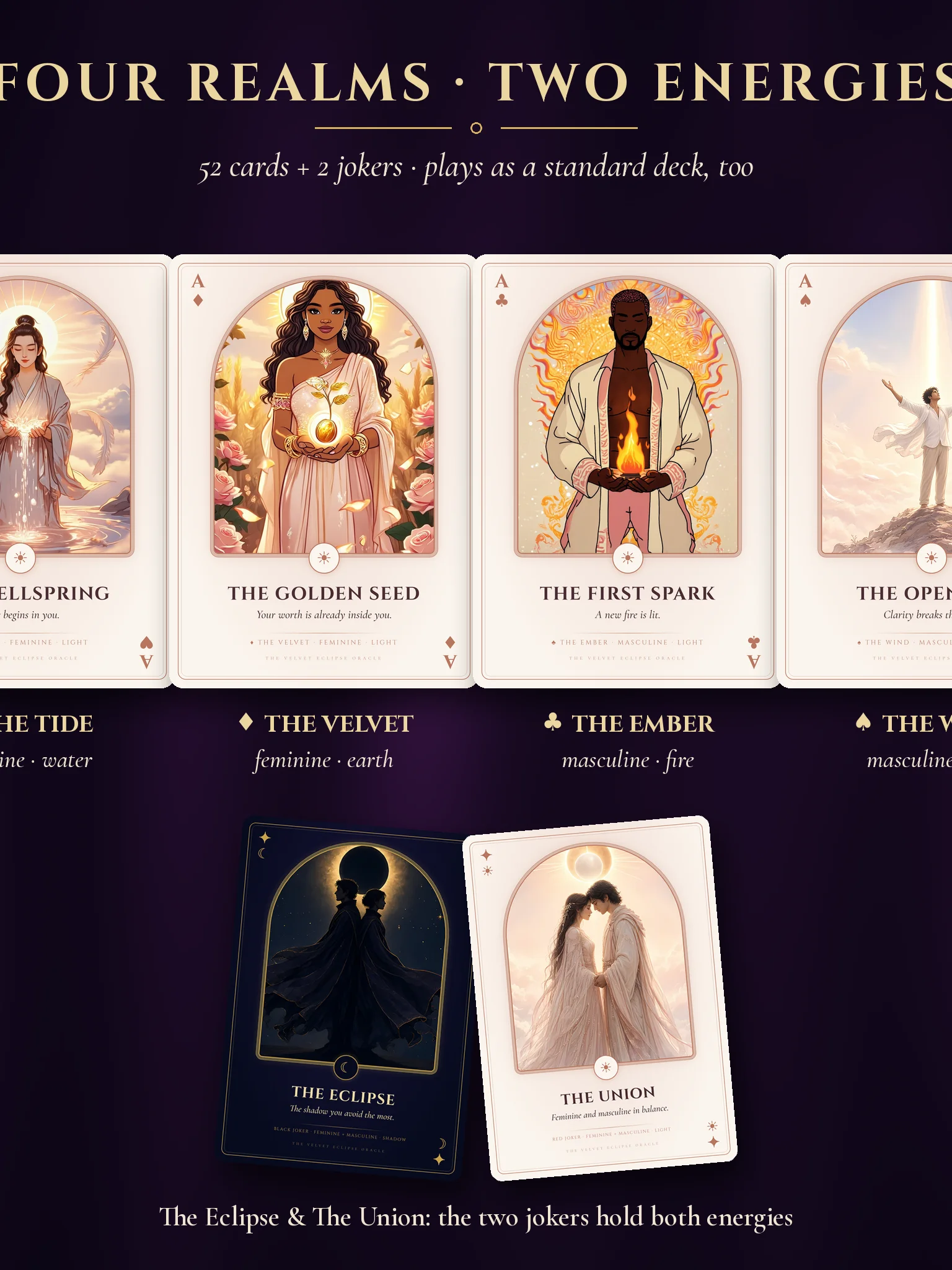 The Velvet Eclipse Oracle: Printable 54-Card Deck + Guidebook (Digital Download) product image (5)