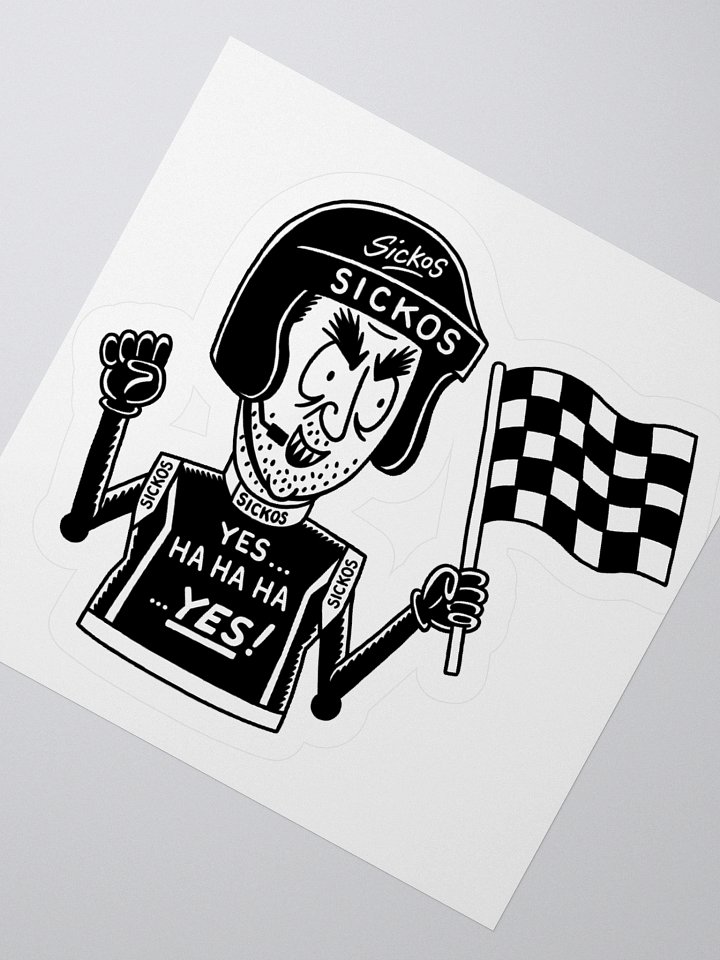 Sickos Racecar Driver Sticker (3 Sizes) product image (2)