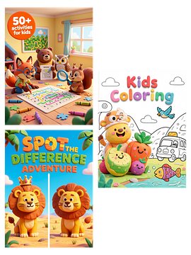 🎉 Ultimate Screen-Free Kids Learning & Fun Bundle: 3 Printable Books · 140+ Activities · Ages 4–10