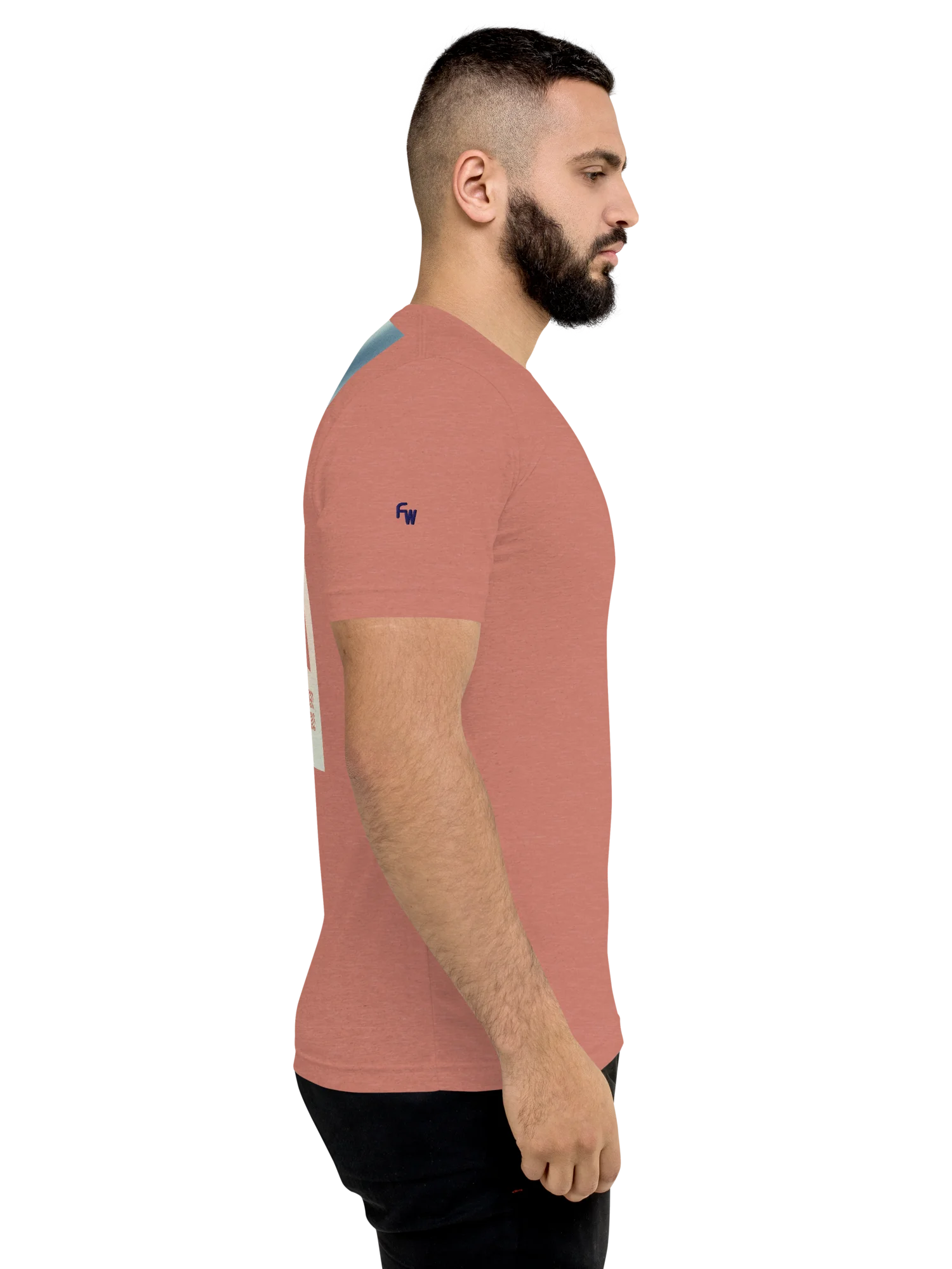 Embroidered Monogram T-Shirt in Mauve Red with Backprint product image (5)
