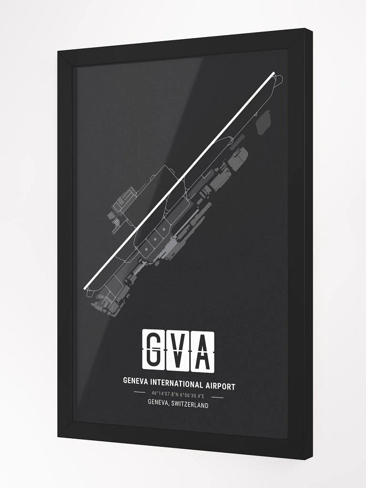 Framed Airport GVA Premium Map On Matt Paper product image (2)