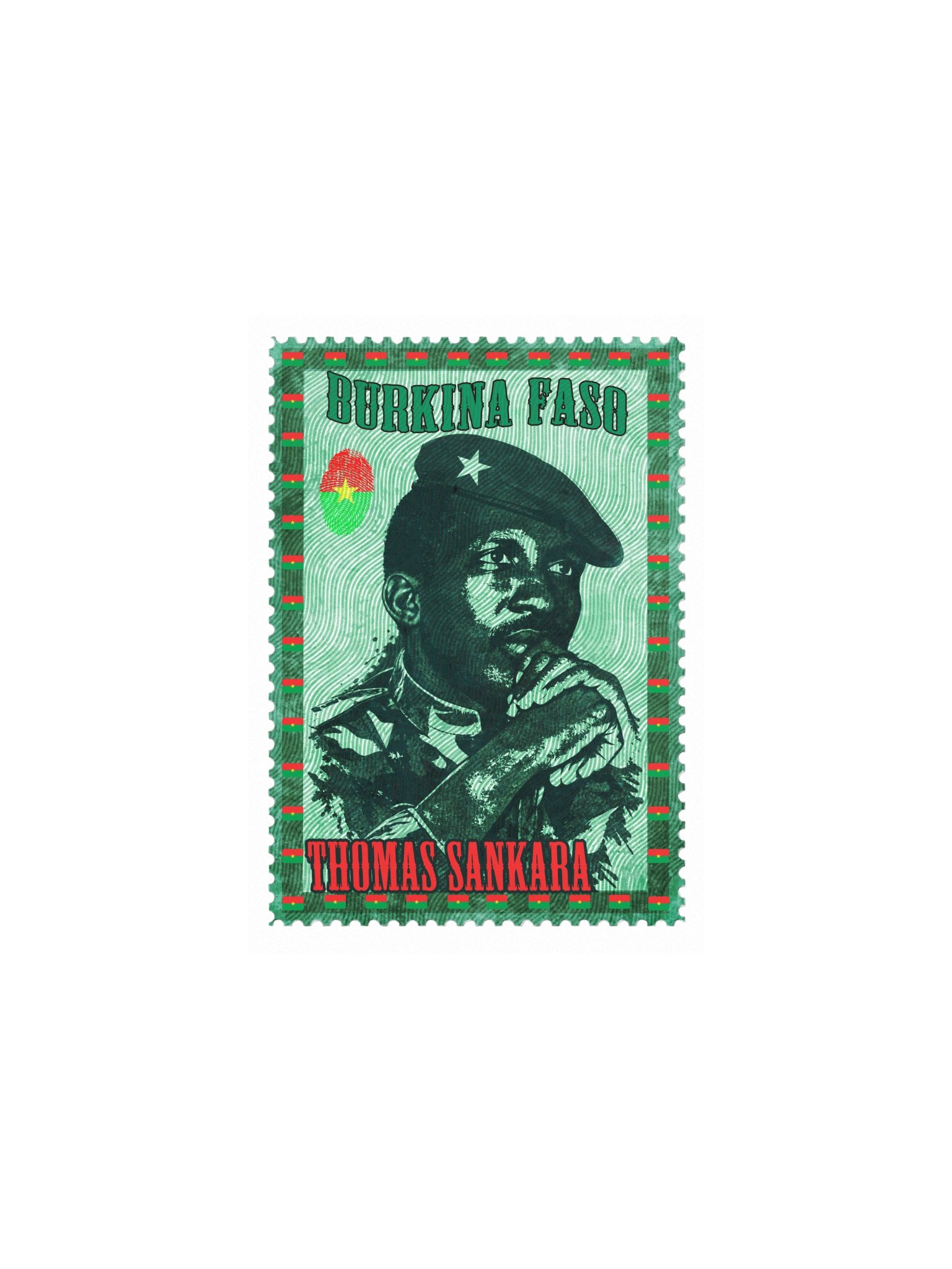 Thomas Sankara Vintage Postage Stamp Poster — Burkina Faso product image (3)