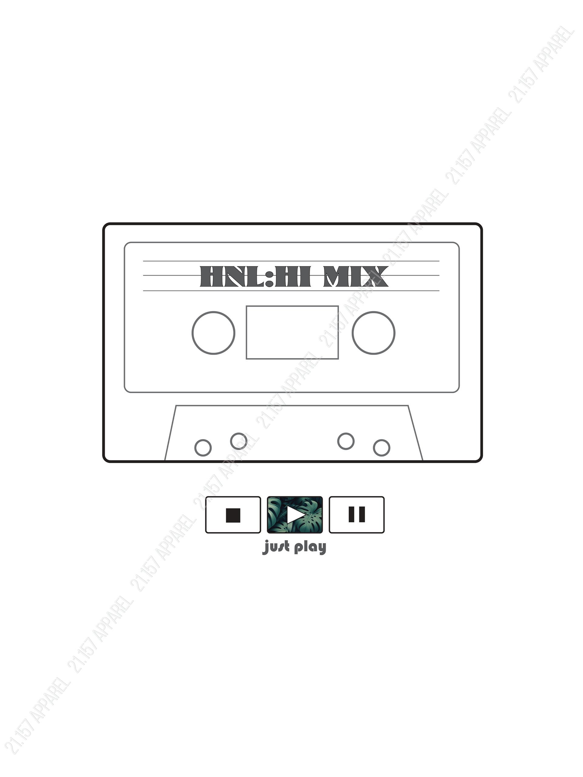 HNL:HI Mix Cassette Tape (Dark Graphic) Shirt product image (5)