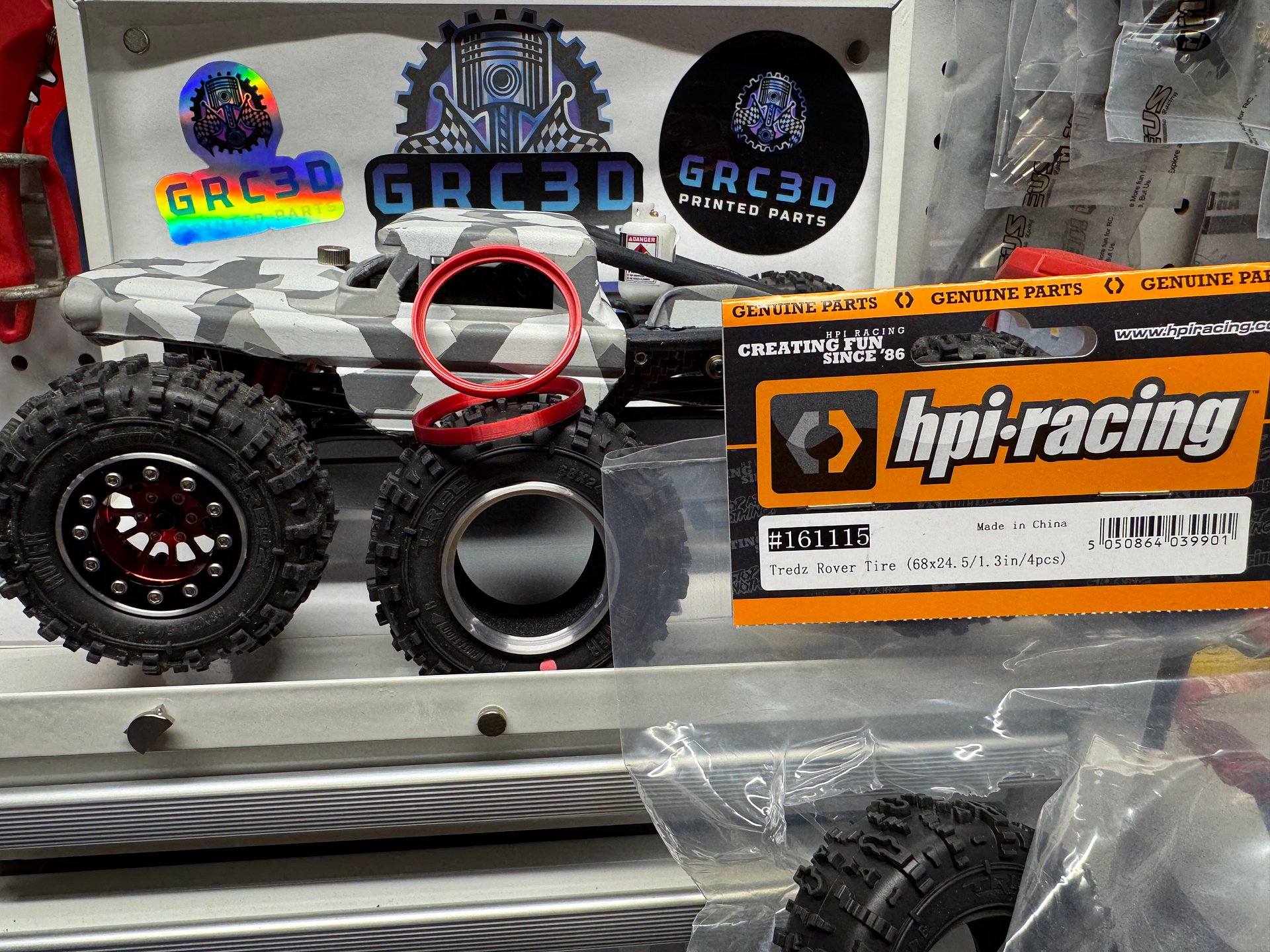 GRC3D 1.3" to 1.4" (HPI Tredz Rover) "Add-A-Ring" (Qty:8) Adapter Rings product image (5)
