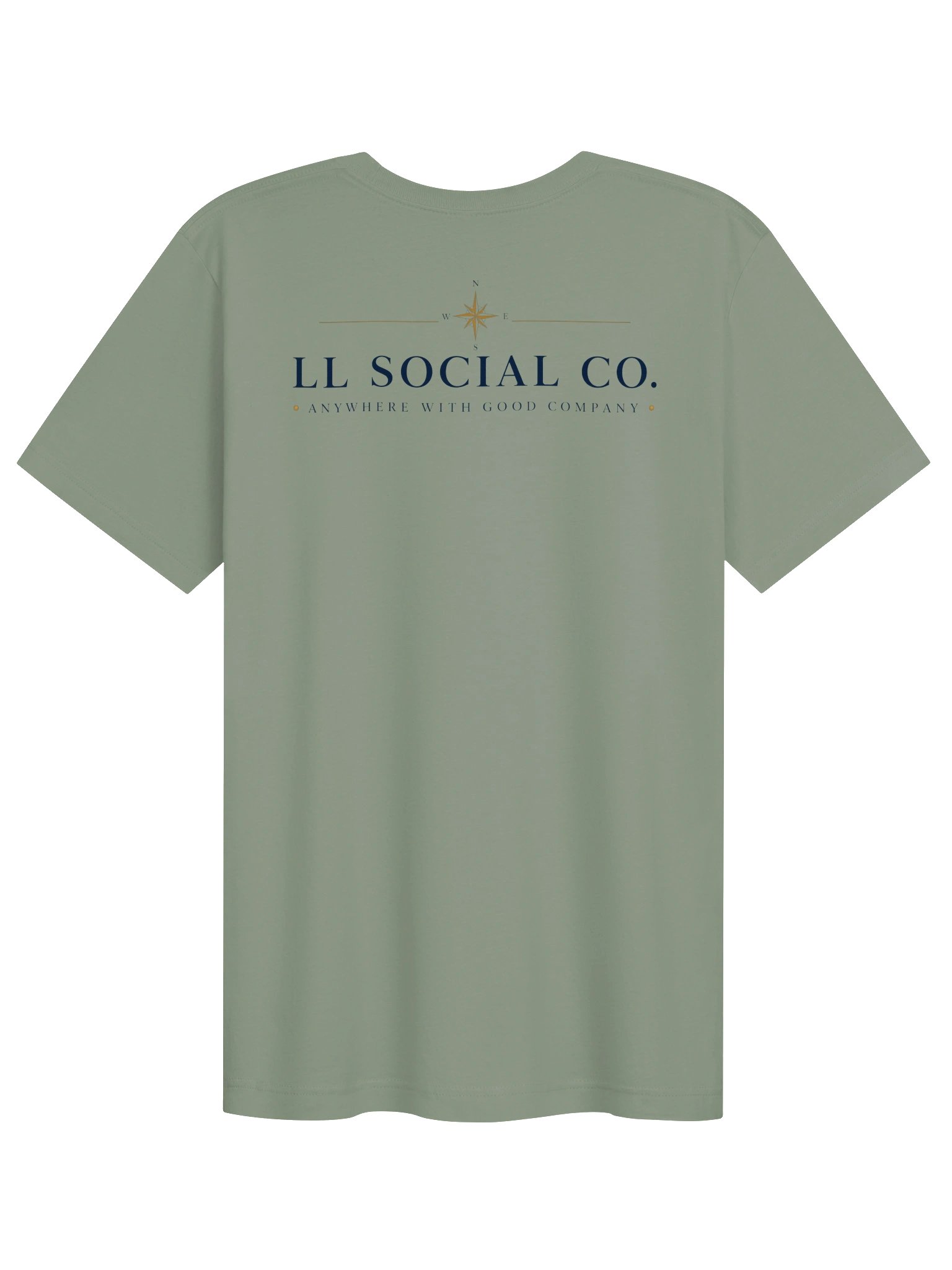 LL Social Co. Compass Essential Tee — Anywhere With Good Company | Navy product image (12)