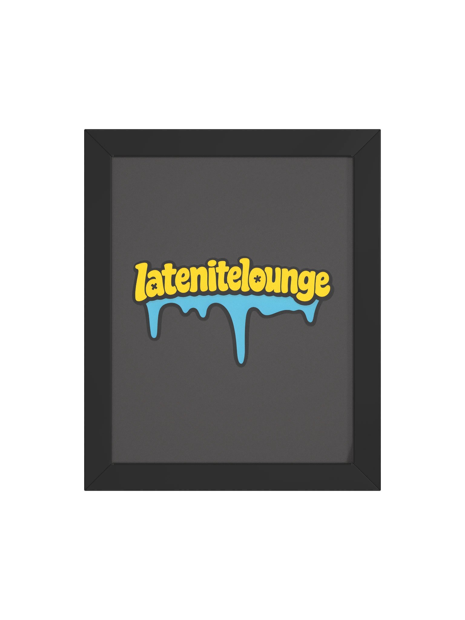 Latenitelounge Wordmark Drip — Framed Matte Poster product image (15)
