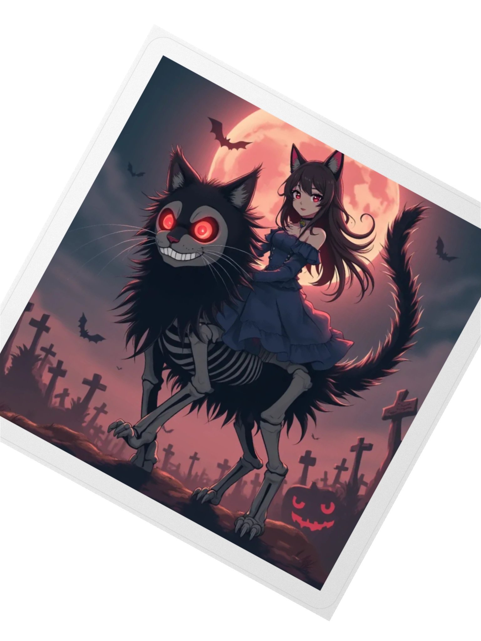 Skelekitty Ride Sticker product image (2)