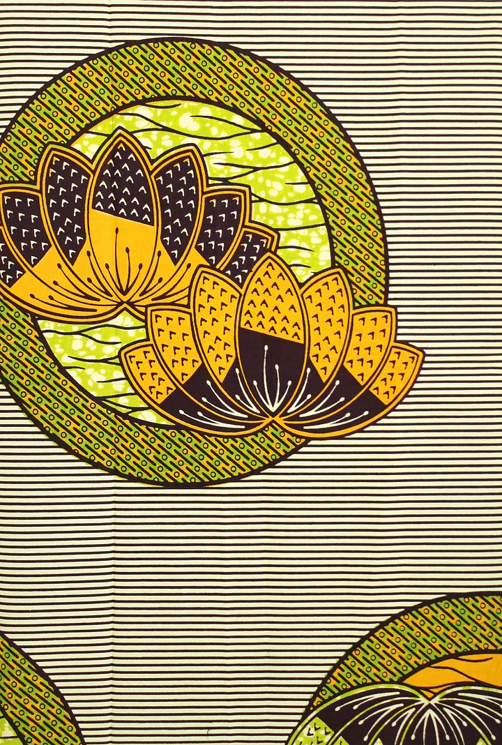 Scampolo Tessuto Wax Print - Design Mandala Floreale - 50 cm x 116 cm - cod.608/A product image (1)