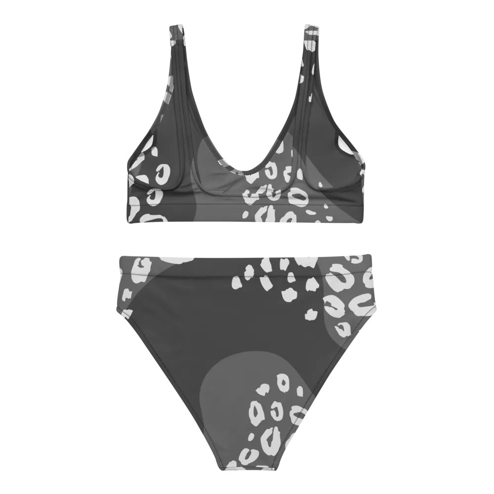 Grey Leopard Camo High-Waisted Bikini product image (10)