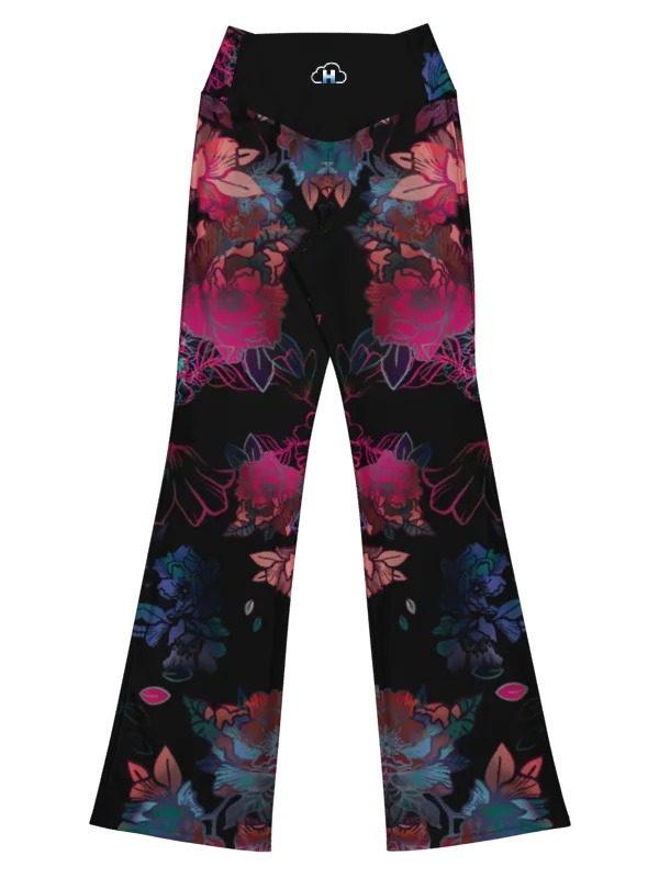 Black lace-flare leggings product image (7)