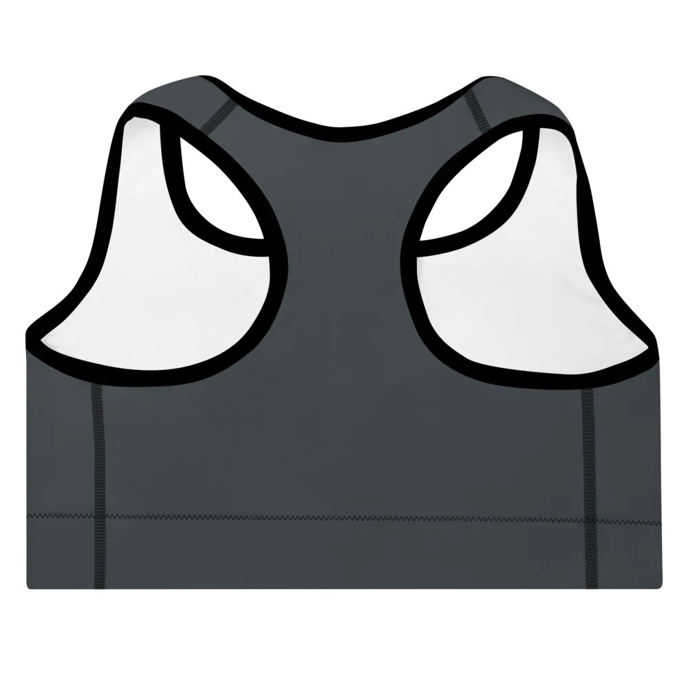 Slate Gray Padded Sports Bra product image (6)