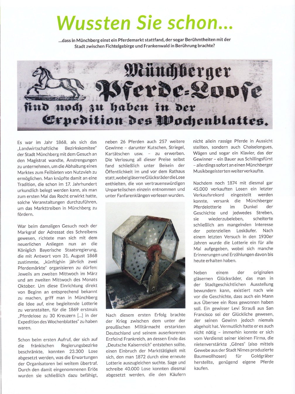 Die Münchberger Pferdelotterie product image (1)