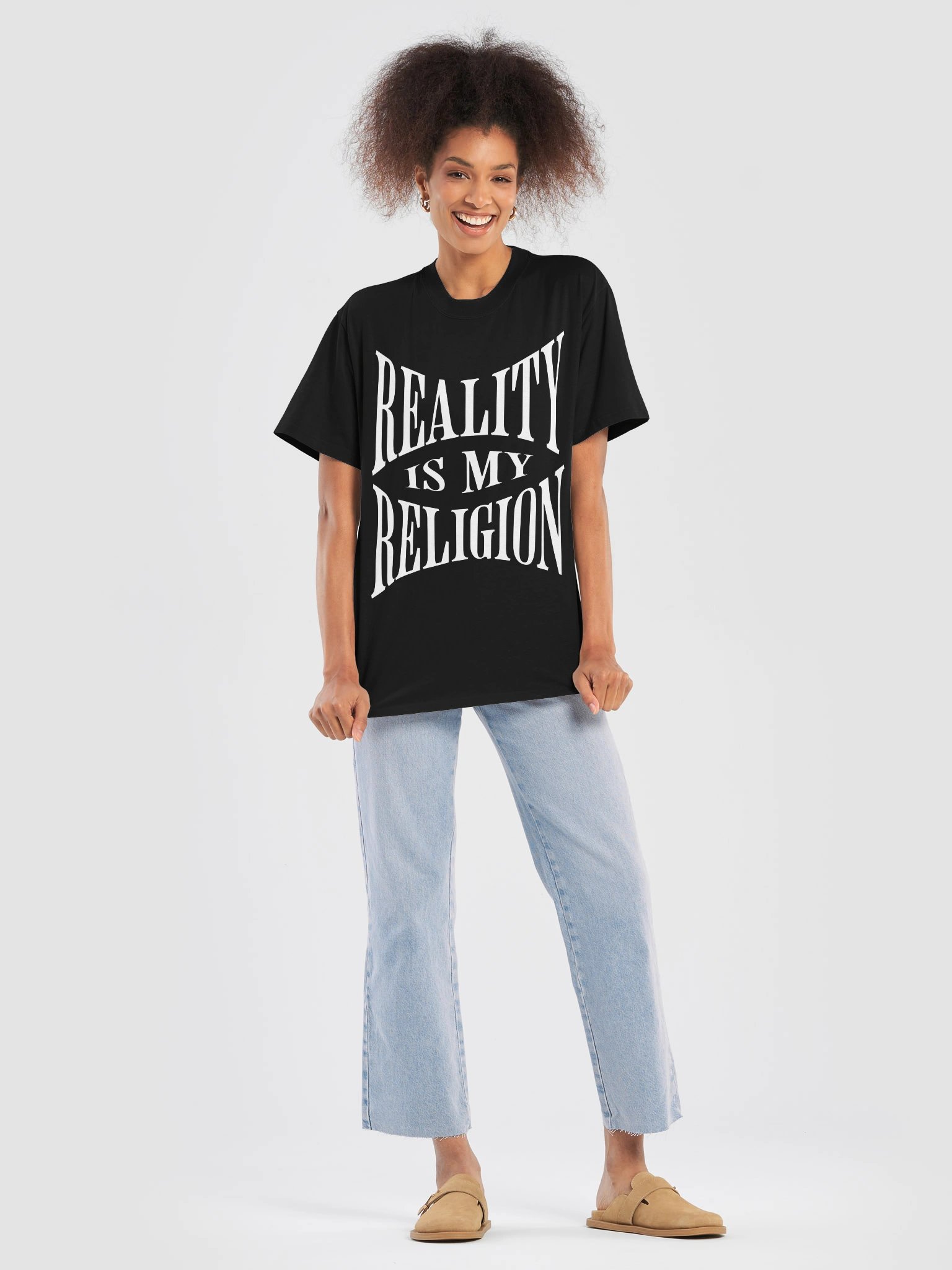 REALITY IS MY RELIGION — Oversized Tee product image (5)