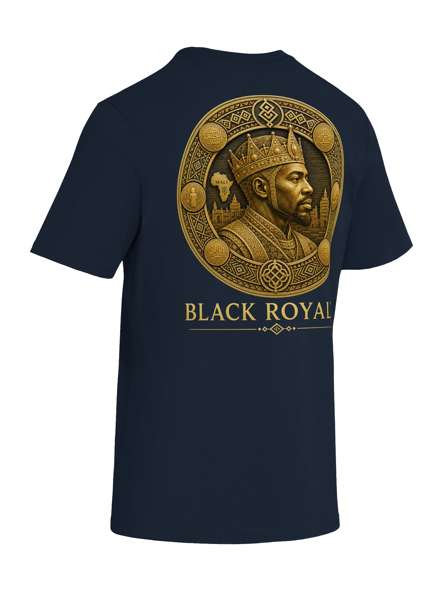 Mansa Musa Royal Medallion Tee – Black Royalty Collection product image (8)