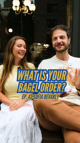 what score are you giving @sofia_bevarly for her bagel order? #bagels #nycfood see full interview with Sofia Bevarly on YouTu...