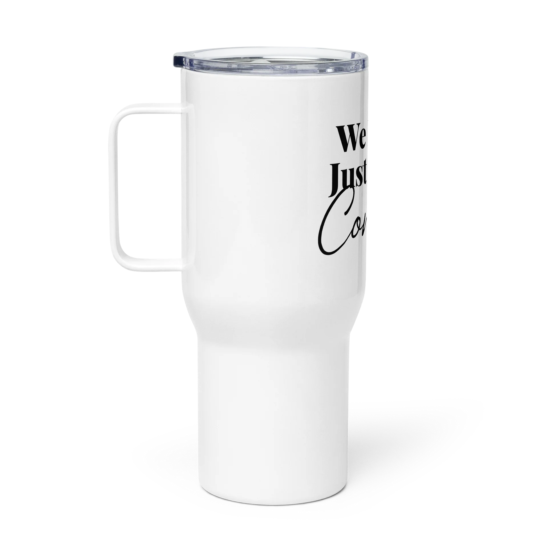 "We Don't Just Teach Content" Travel Mug with Handle product image (1)