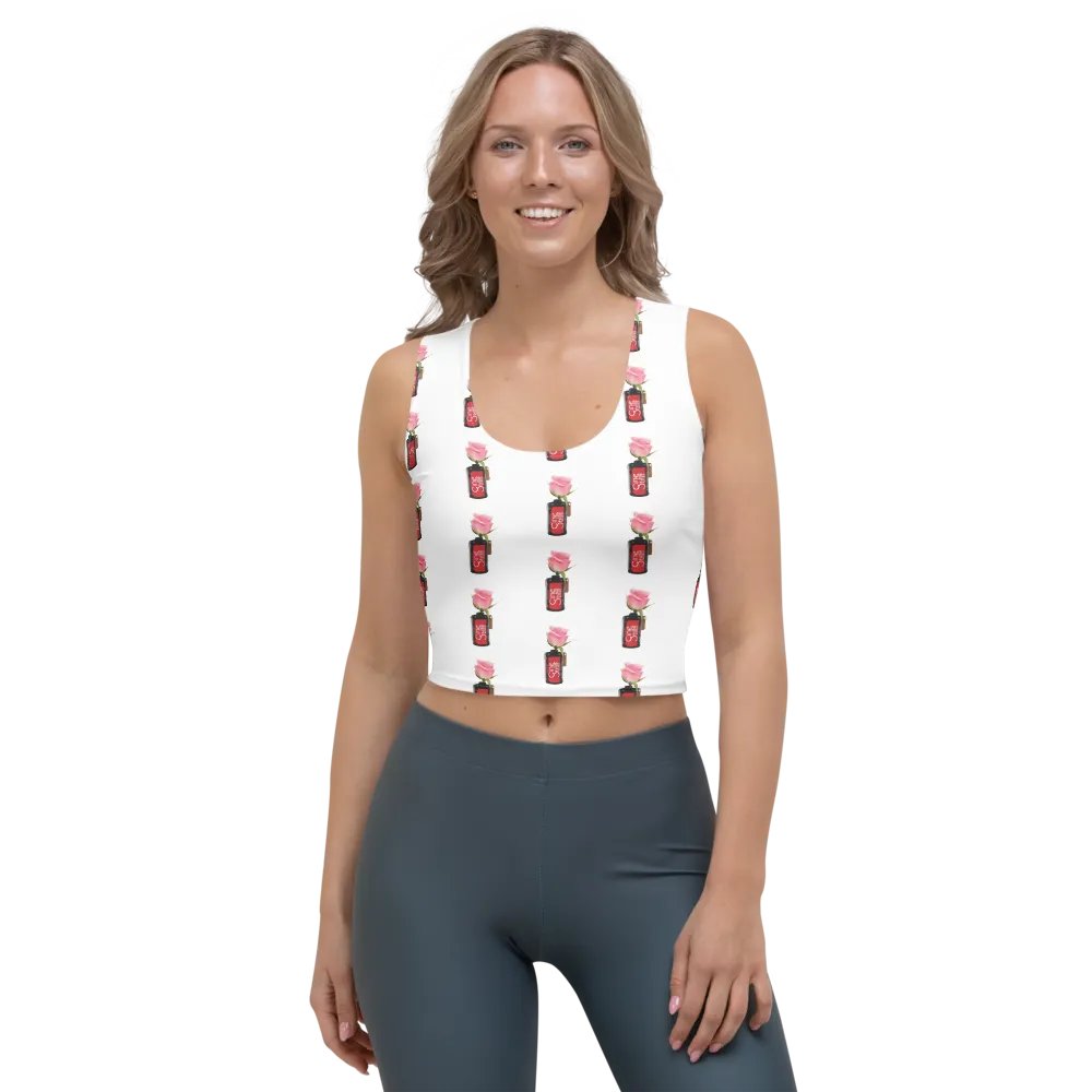 Cinestill Rose Pattern Crop Tank Top product image (1)
