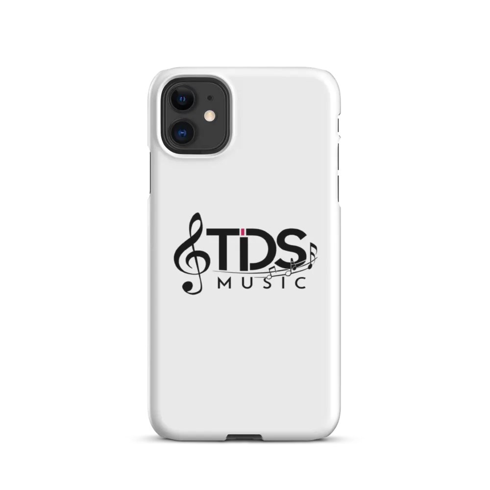 TDS Music White Glossy iPhone Snap Case with Music Notes Design product image (4)