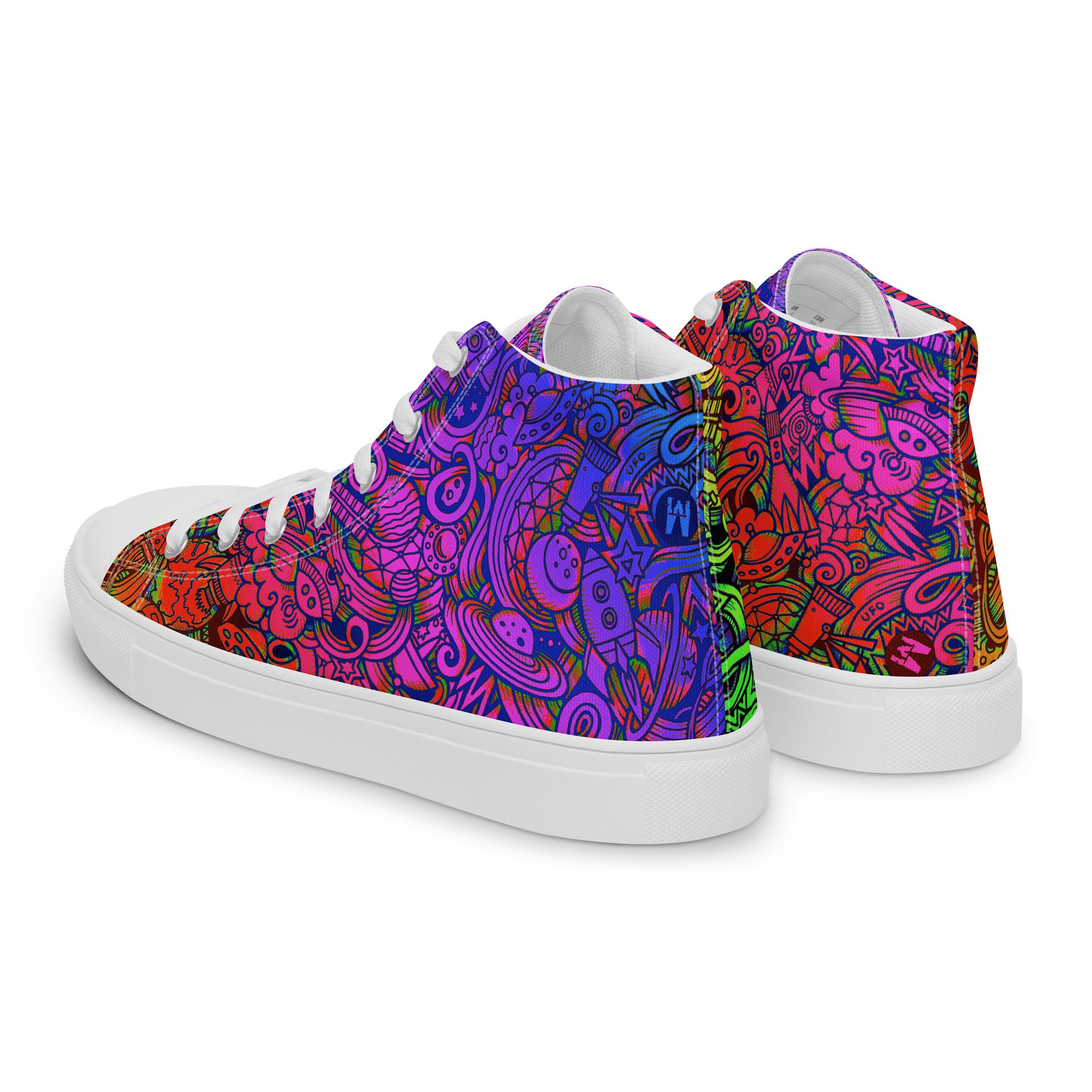 Rainbow Space Scribble - Women's High Tops | #MadeByMELO product image (11)