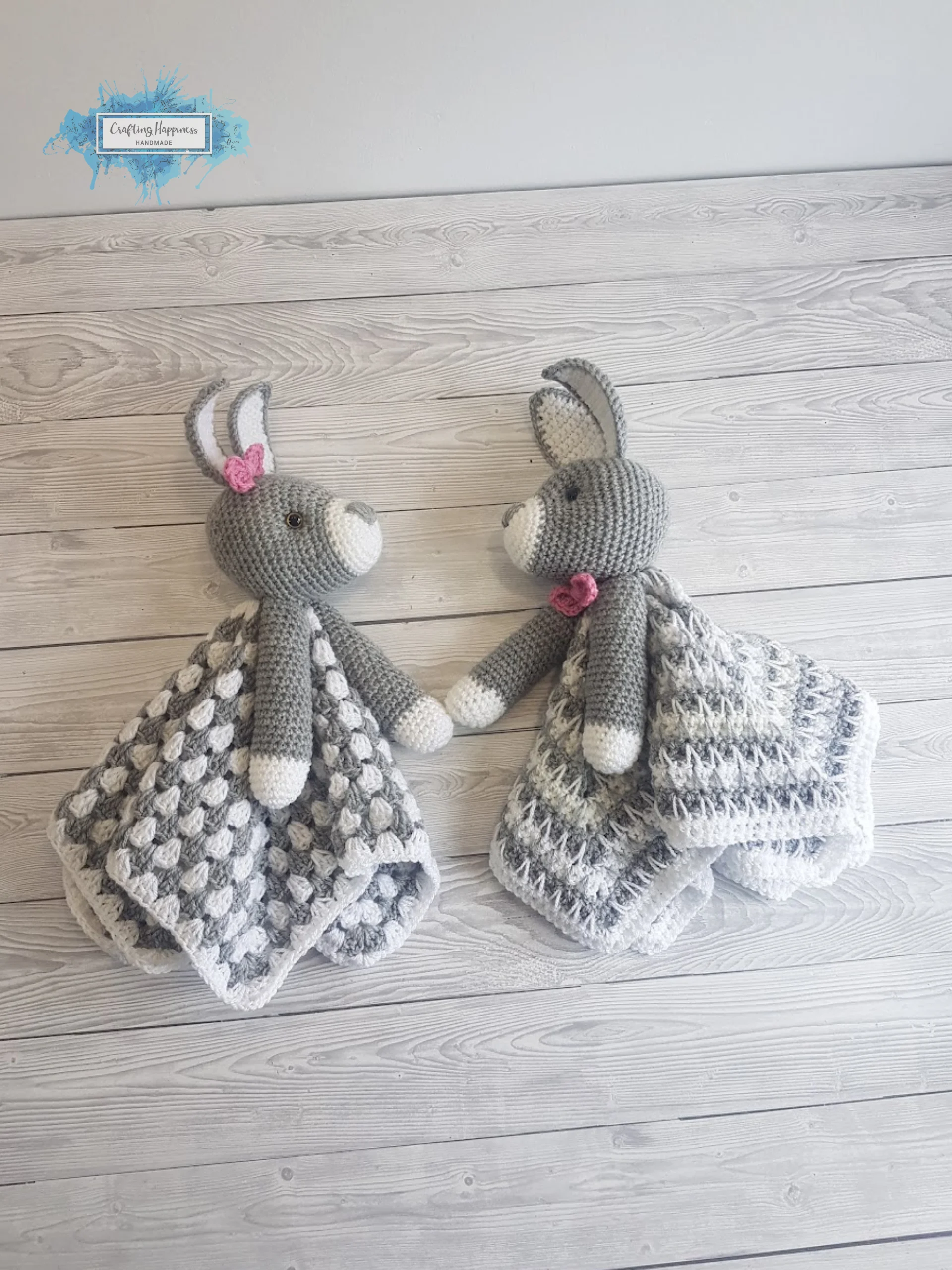 Bunny Lovey Blanket Crochet Patterns - Security Blanket PDF Pattern - Crafting Happiness product image (4)