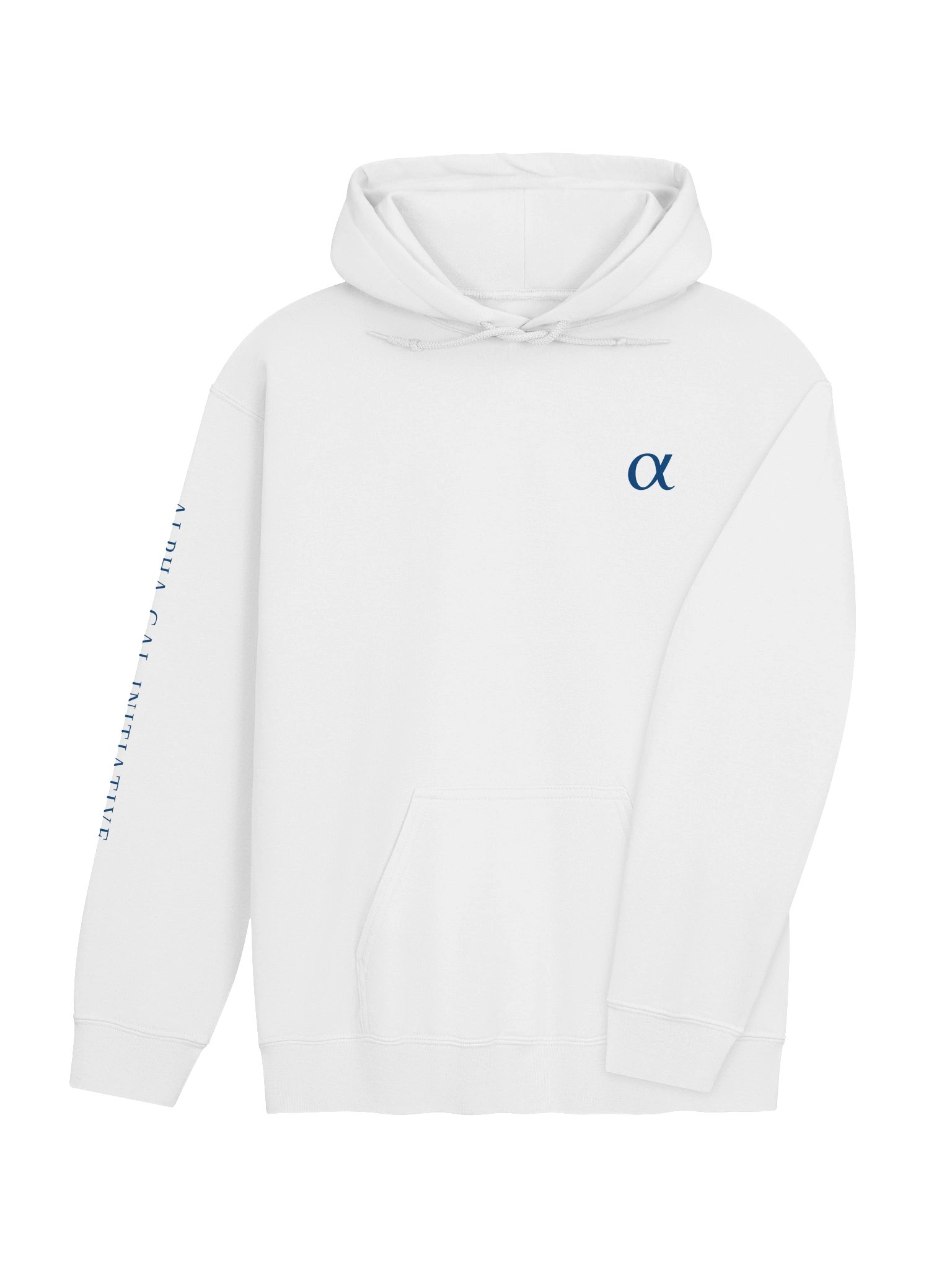White / Navy Hoodie Unisex Sweatshirt product image (4)