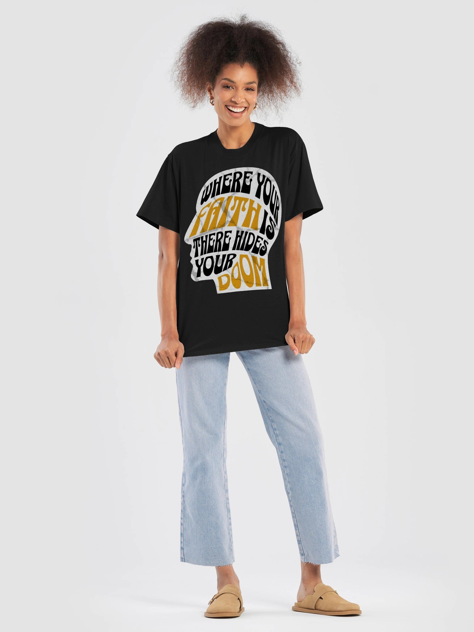 WHERE YOUR FAITH IS THERE HIDES YOUR DOOM — Oversized Tee product image (5)