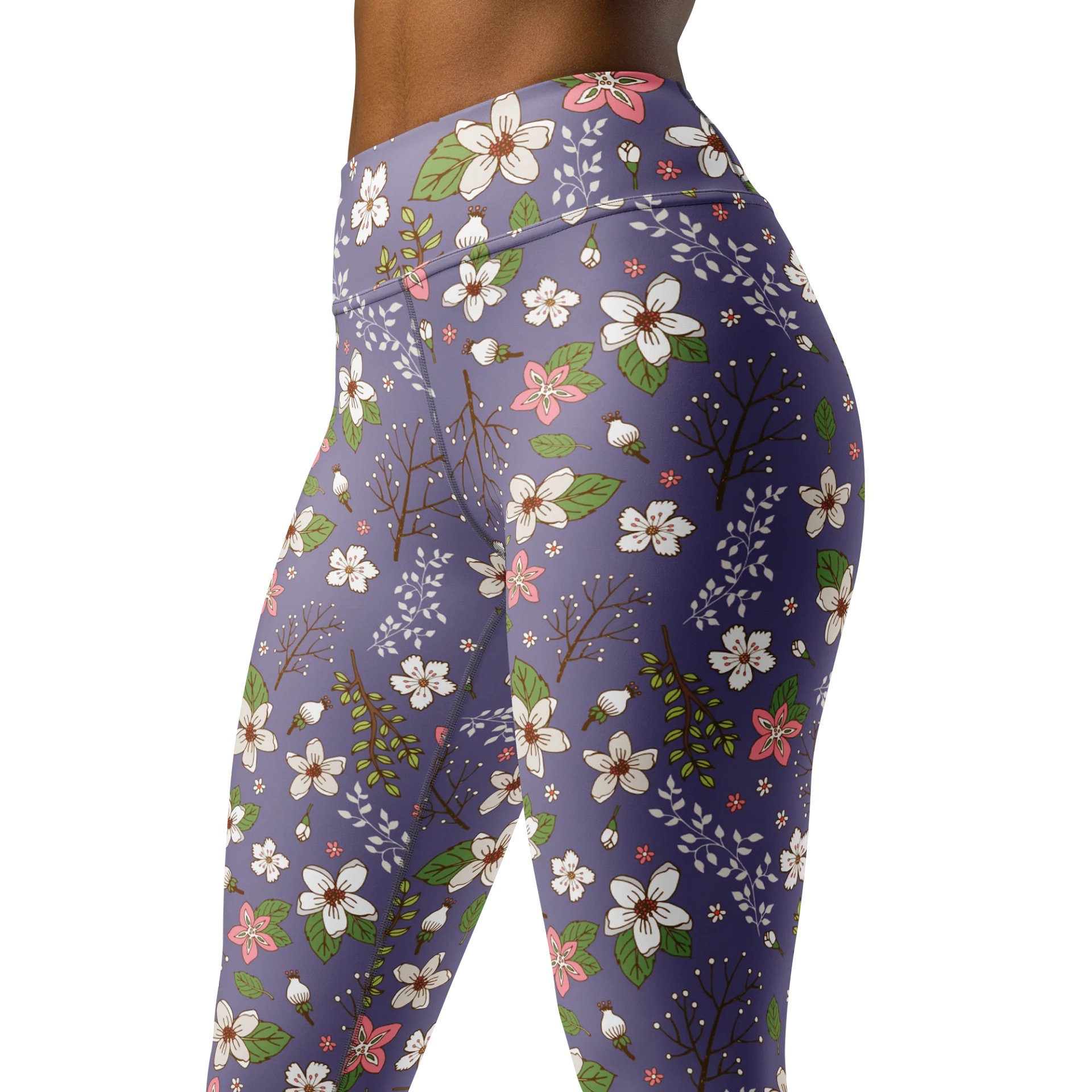 Floral Yoga Pants – Women’s High-Waisted All-Over Print Leggings product image (5)