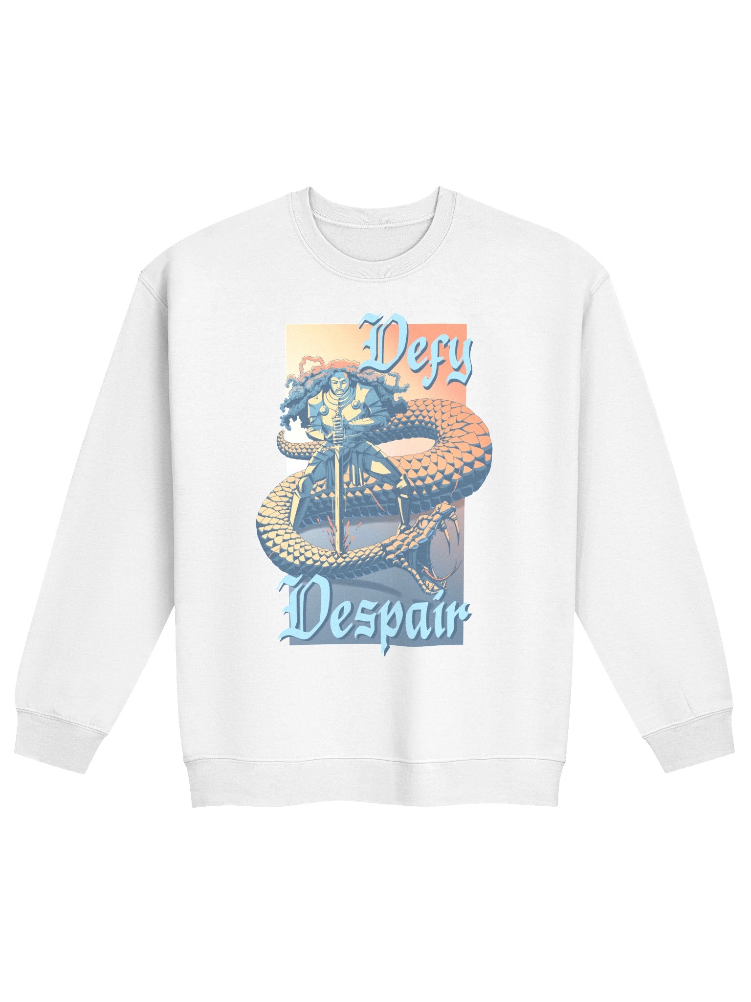 DEFY DESPAIR Warrior and Serpent crewneck product image (1)