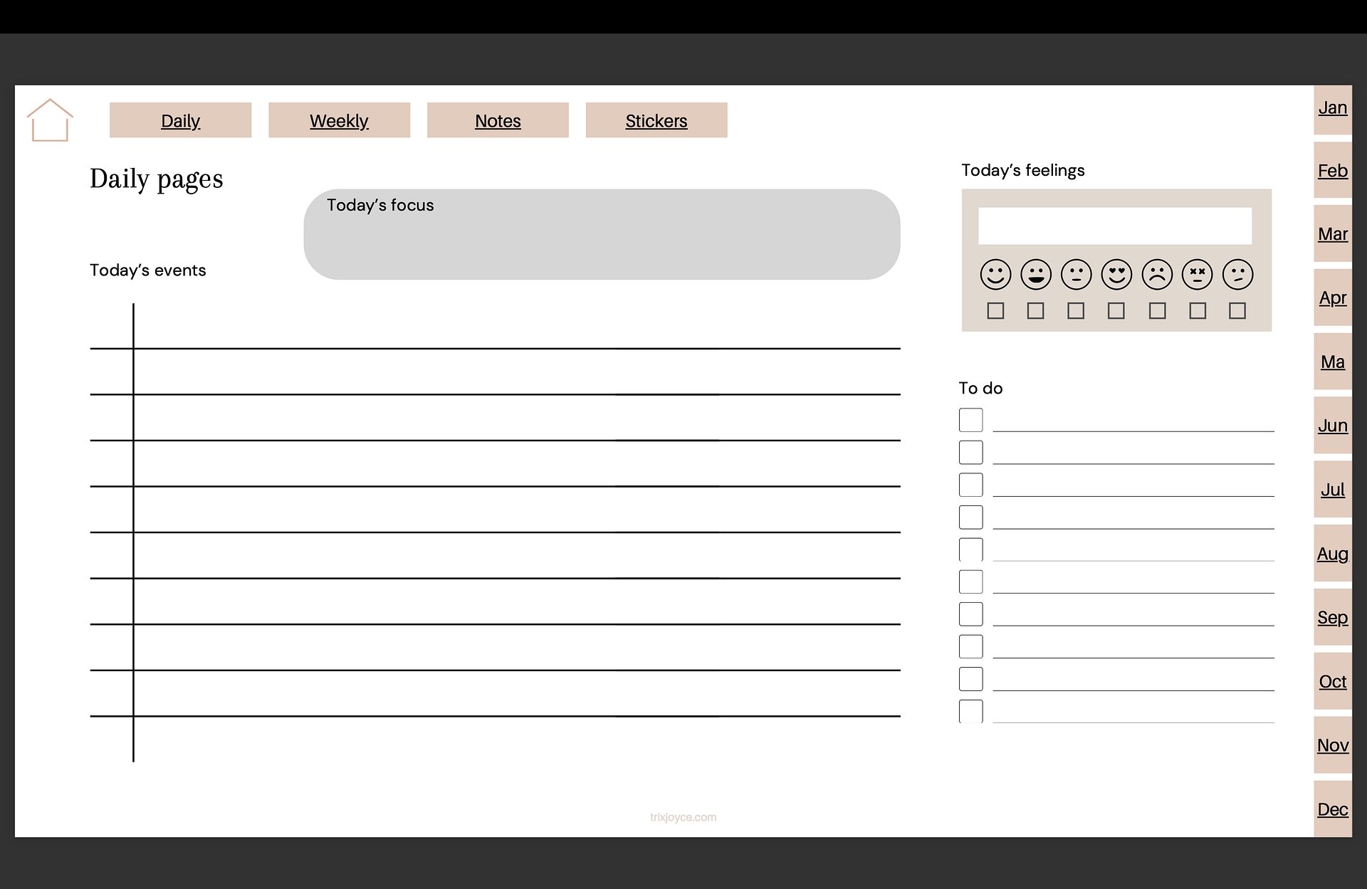 You're Cute! - Undated Digital Planner (download) product image (7)