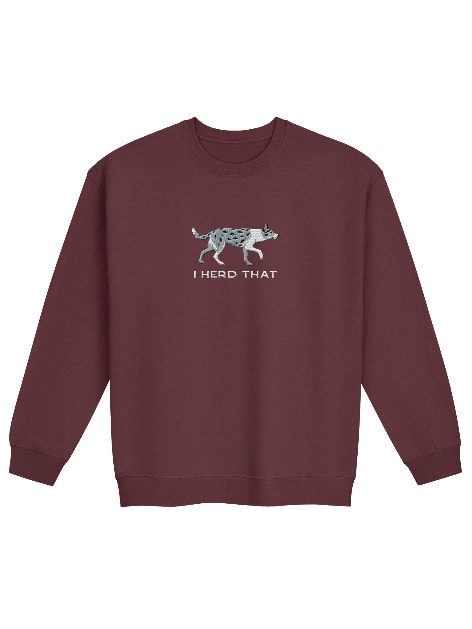 I Herd That Sweatshirt (Embroidered) of a Smooth-Coated Border Collie(Blue Merle) product image (4)