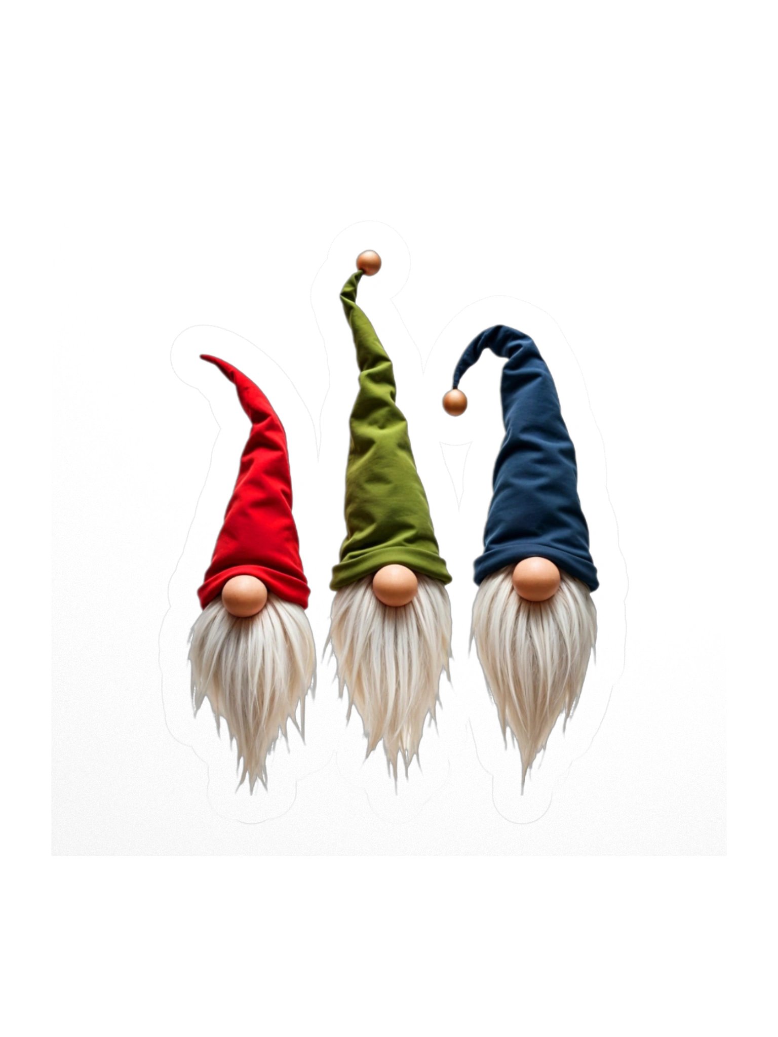 Triple Cute Gnomes - Cut Sticker product image (1)