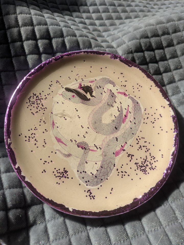 Celestial Snake Gold Leafed Ceramic Trinket Dish product image (1)