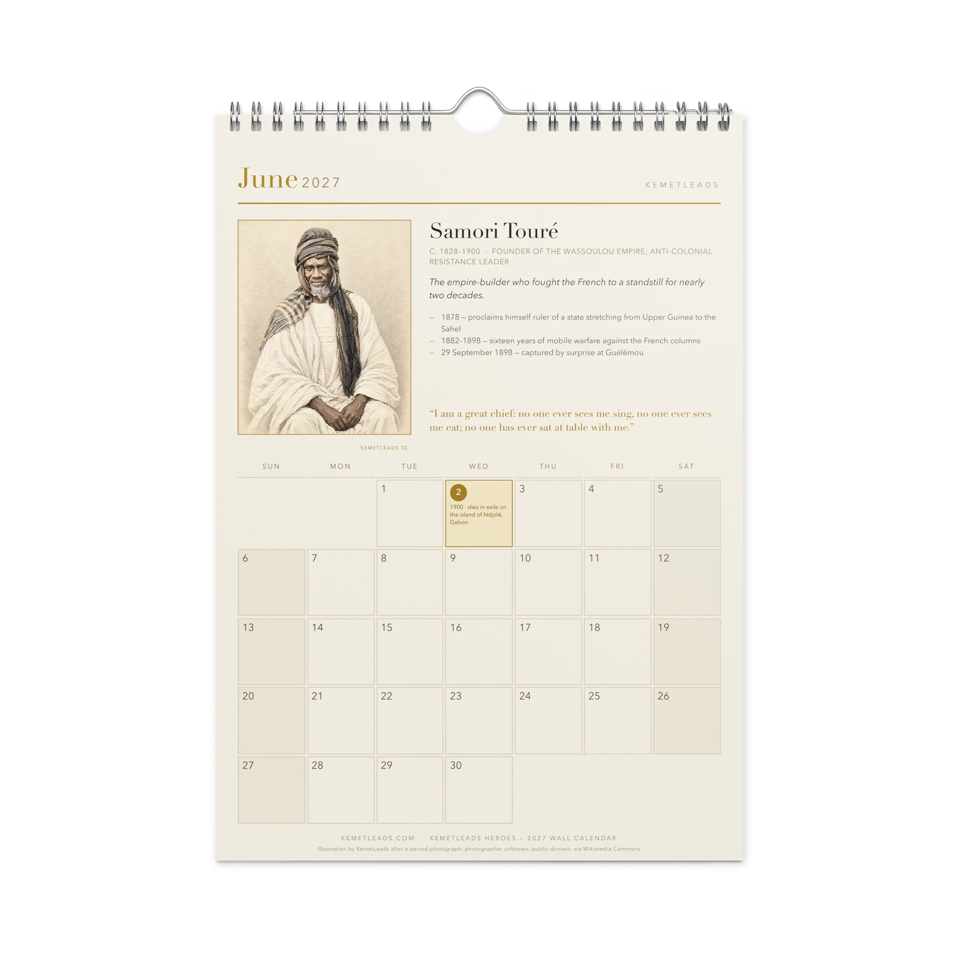 KemetLeads Heroes — 2027 Wall Calendar product image (8)
