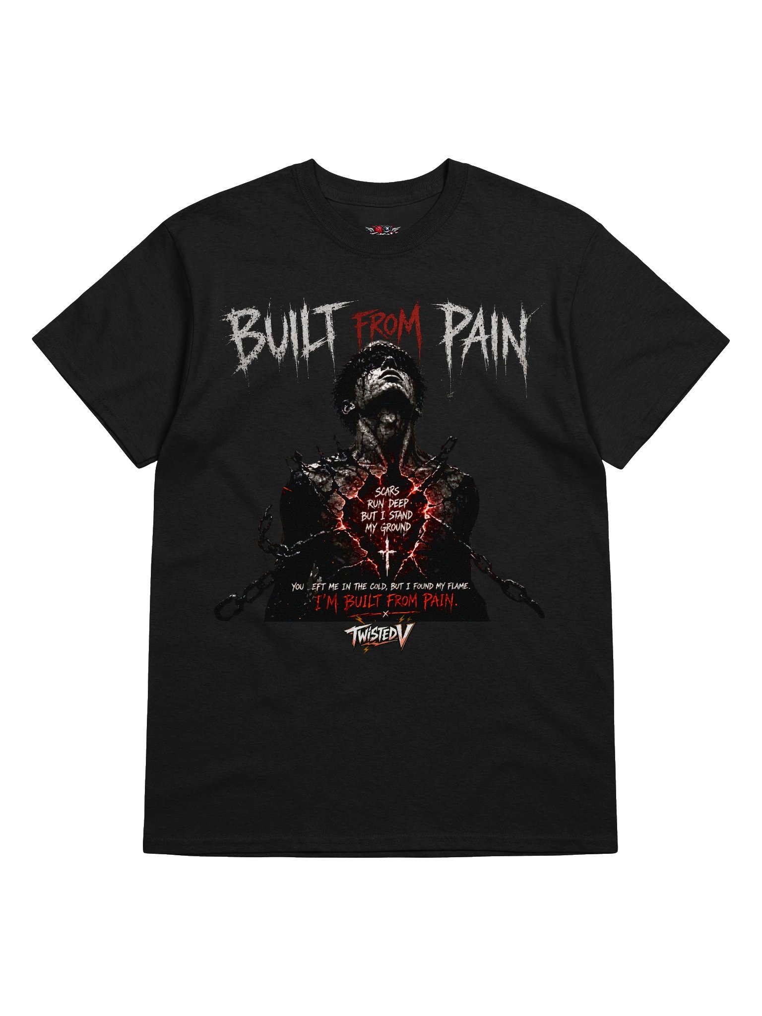 Built from Pain - Twisted V T-shirt product image (5)