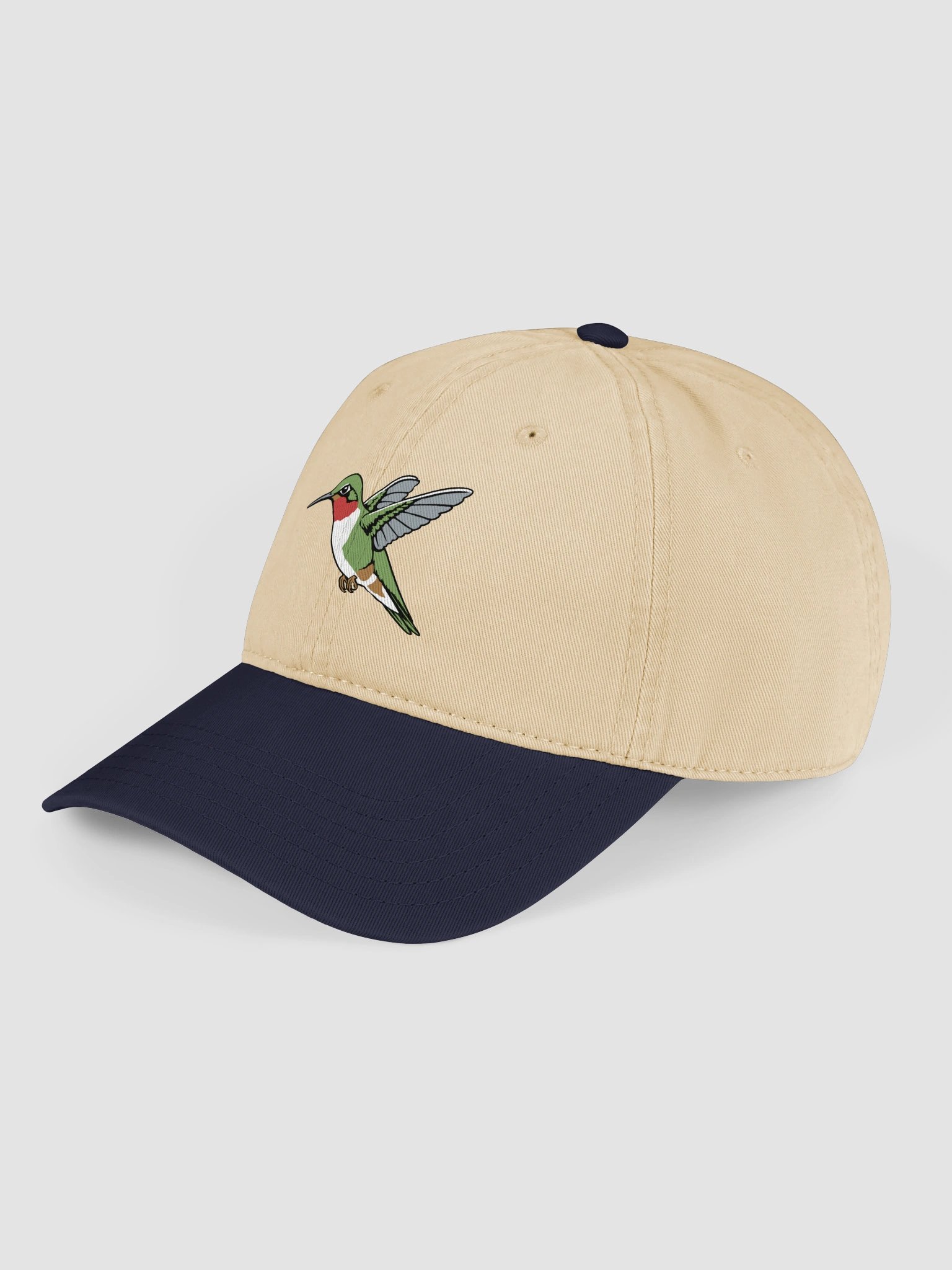 Ruby-Throated Hummingbird Embroidered Garment-Washed Baseball Cap | Hummingbird Birdwatching Hat | Bird Lover Gift product image (7)